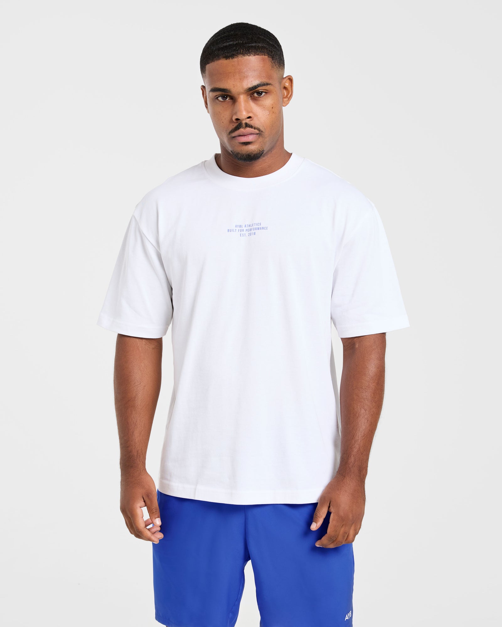 Athletics Performance T Shirt - White/Blue
