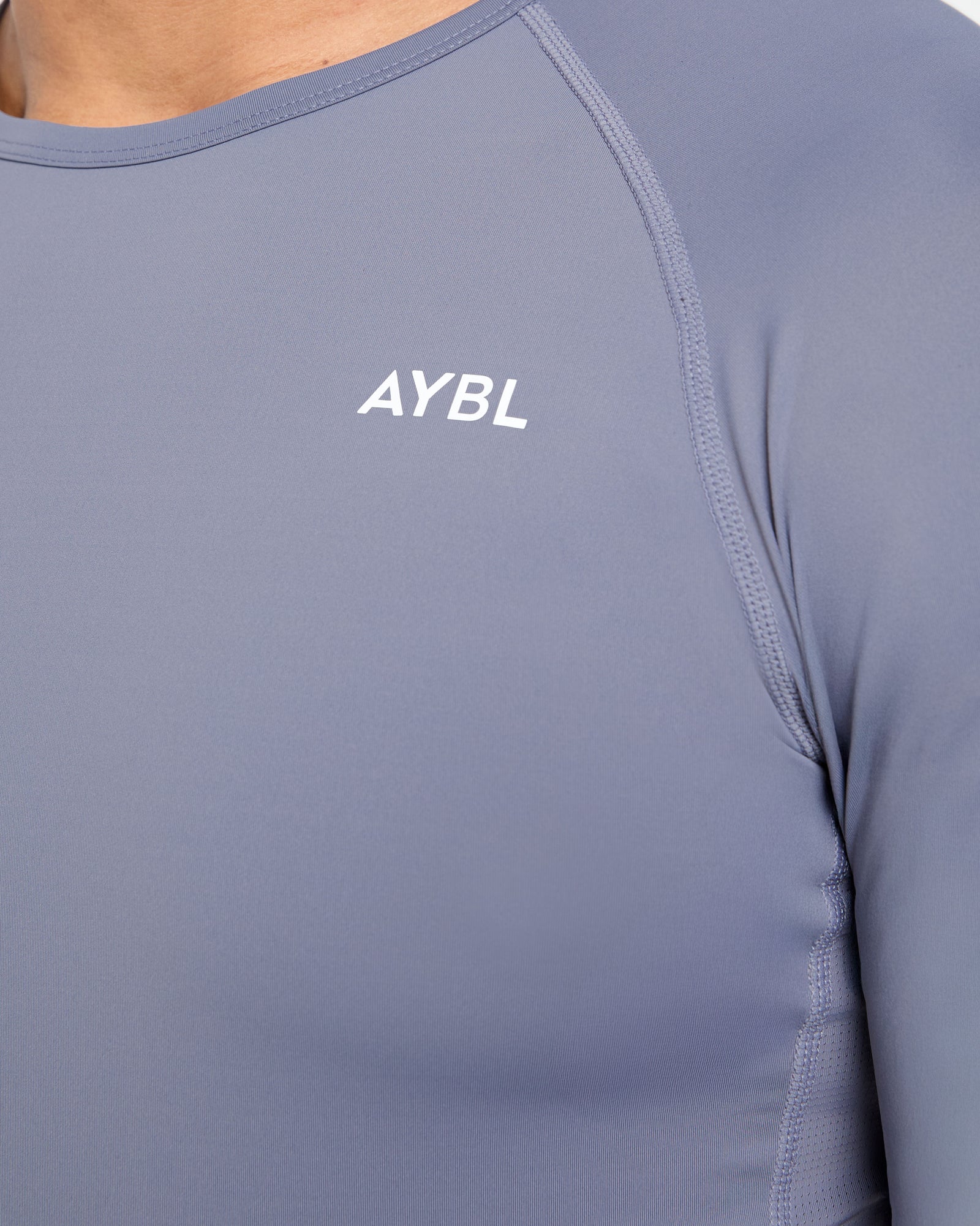 Compression Long Sleeve T Shirt- Slate Grey