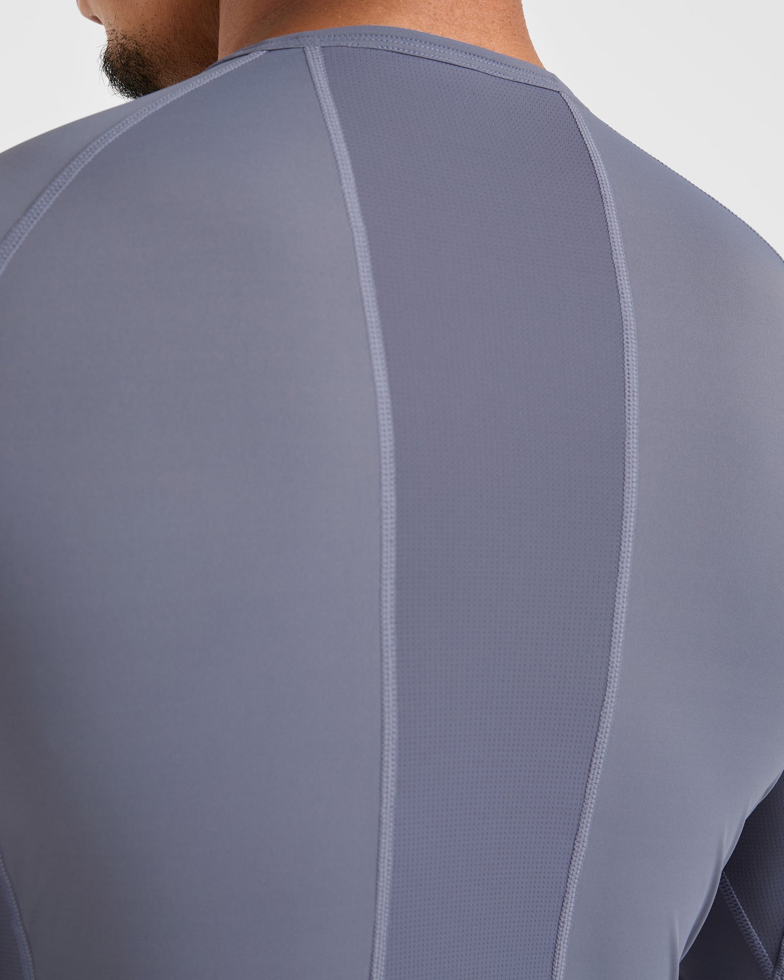 Compression Long Sleeve T Shirt- Slate Grey