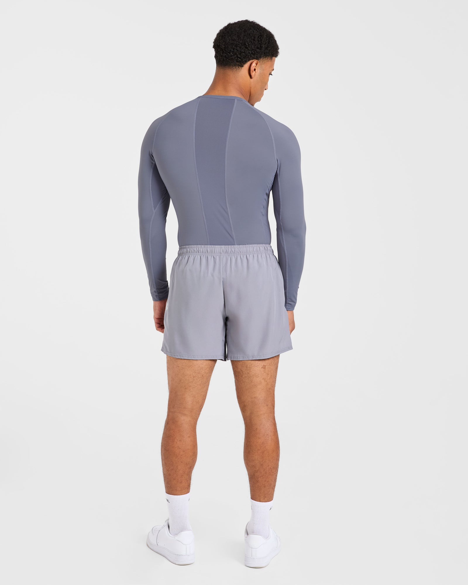 Compression Long Sleeve T Shirt- Slate Grey