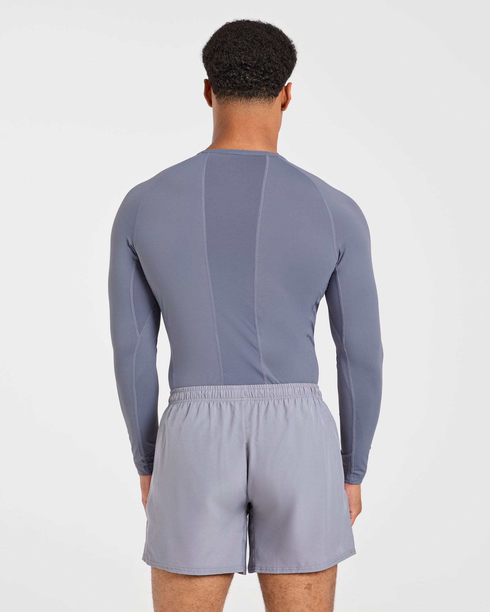 Compression Long Sleeve T Shirt- Slate Grey