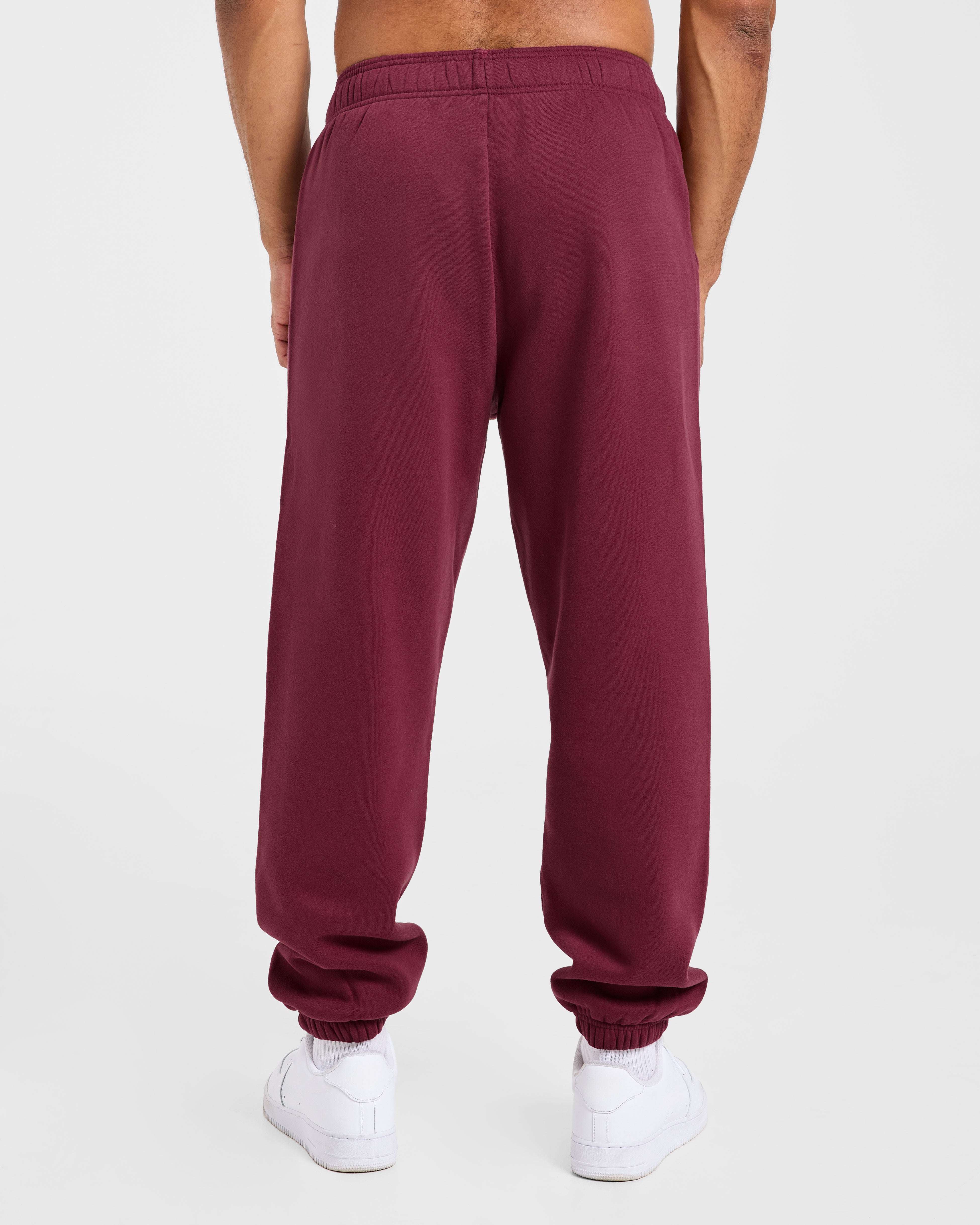 Academy Oversized Joggers - Burgundy