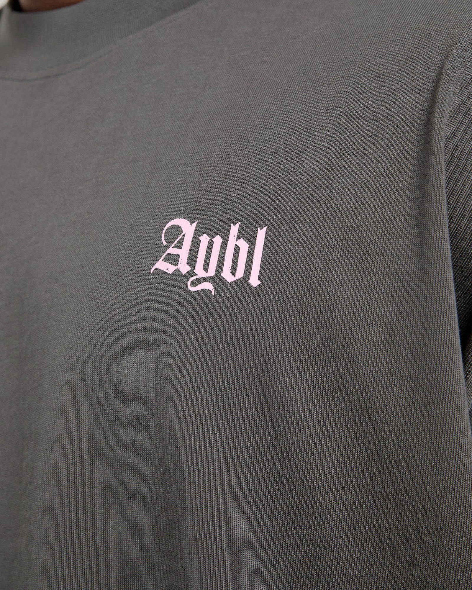 Deadlift Graphic Oversized T Shirt - Charcoal/Pink