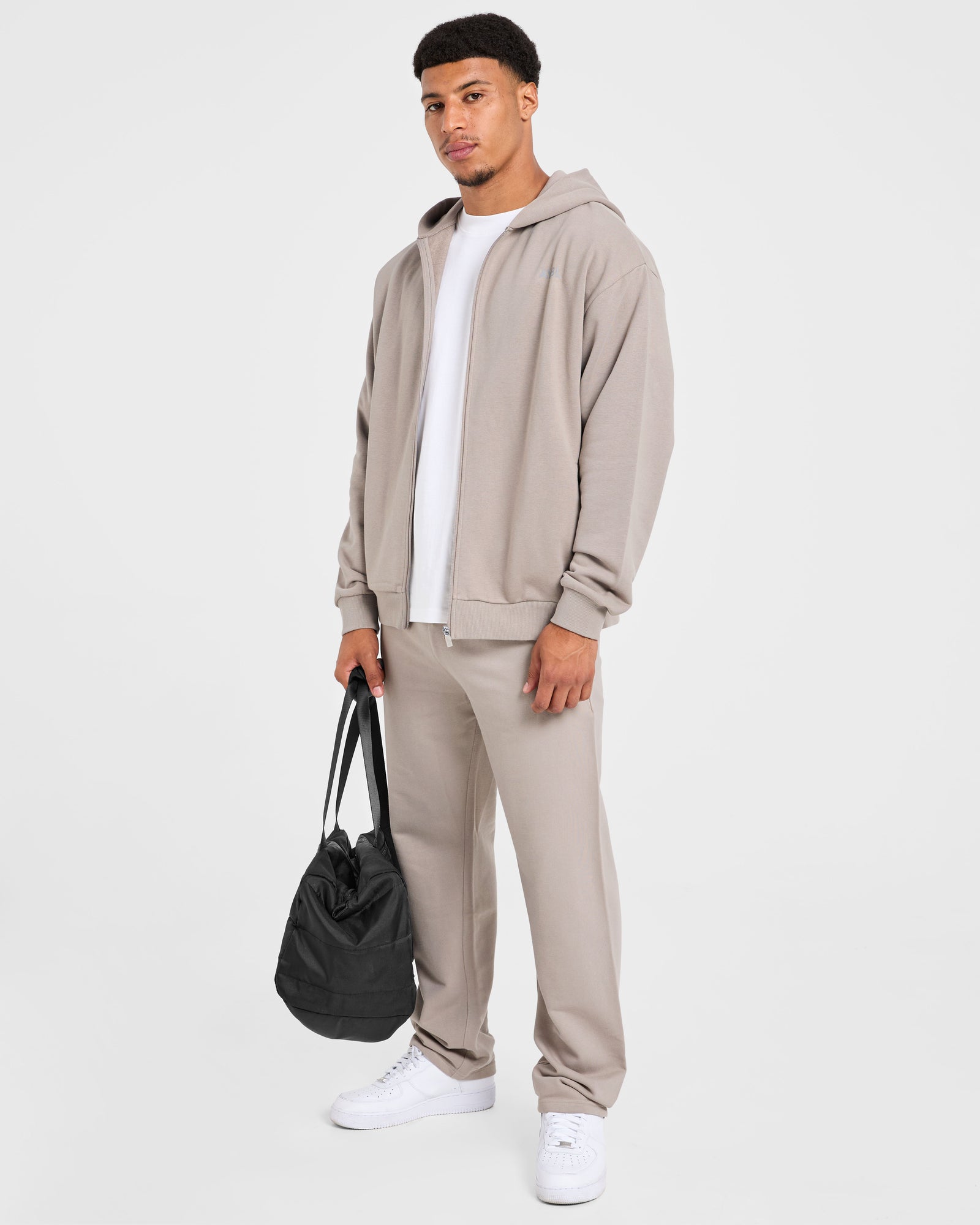 Craft Oversized Zip Up Hoodie - Fog
