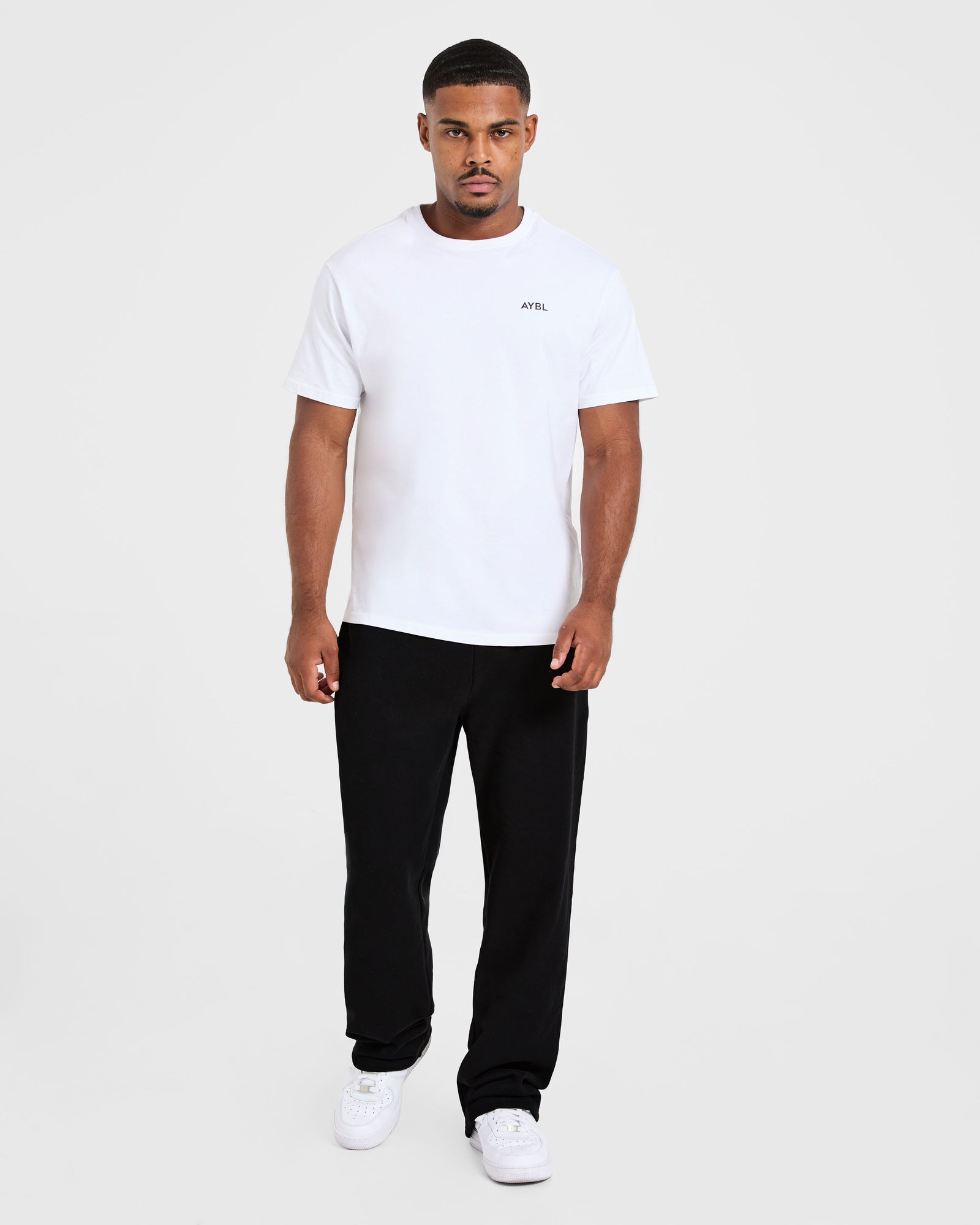 Essential Oversized Straight Leg Joggers - Black