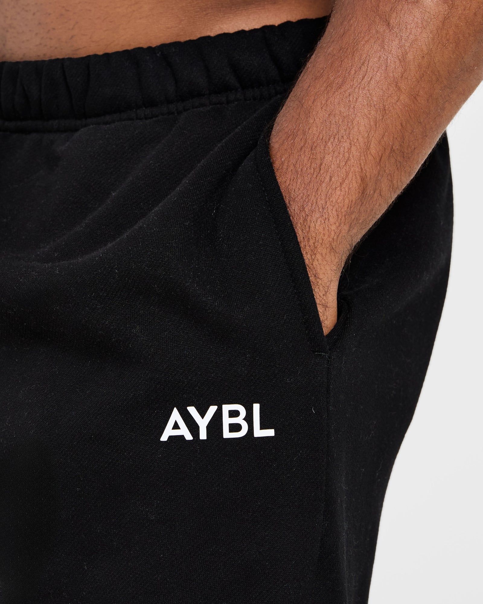 Essential Oversized Straight Leg Joggers - Black