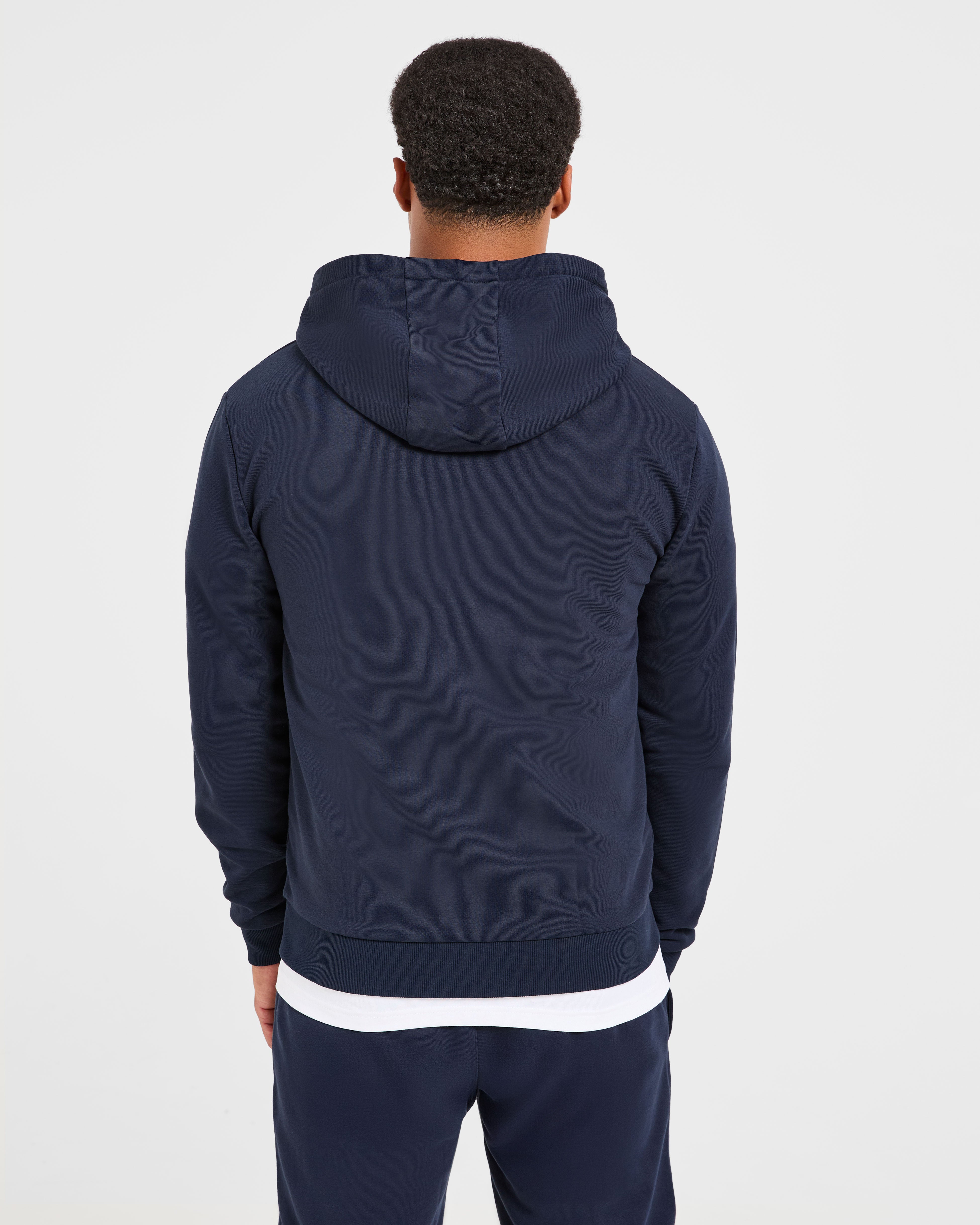 Essential Lightweight Zip Up Hoodie - Navy