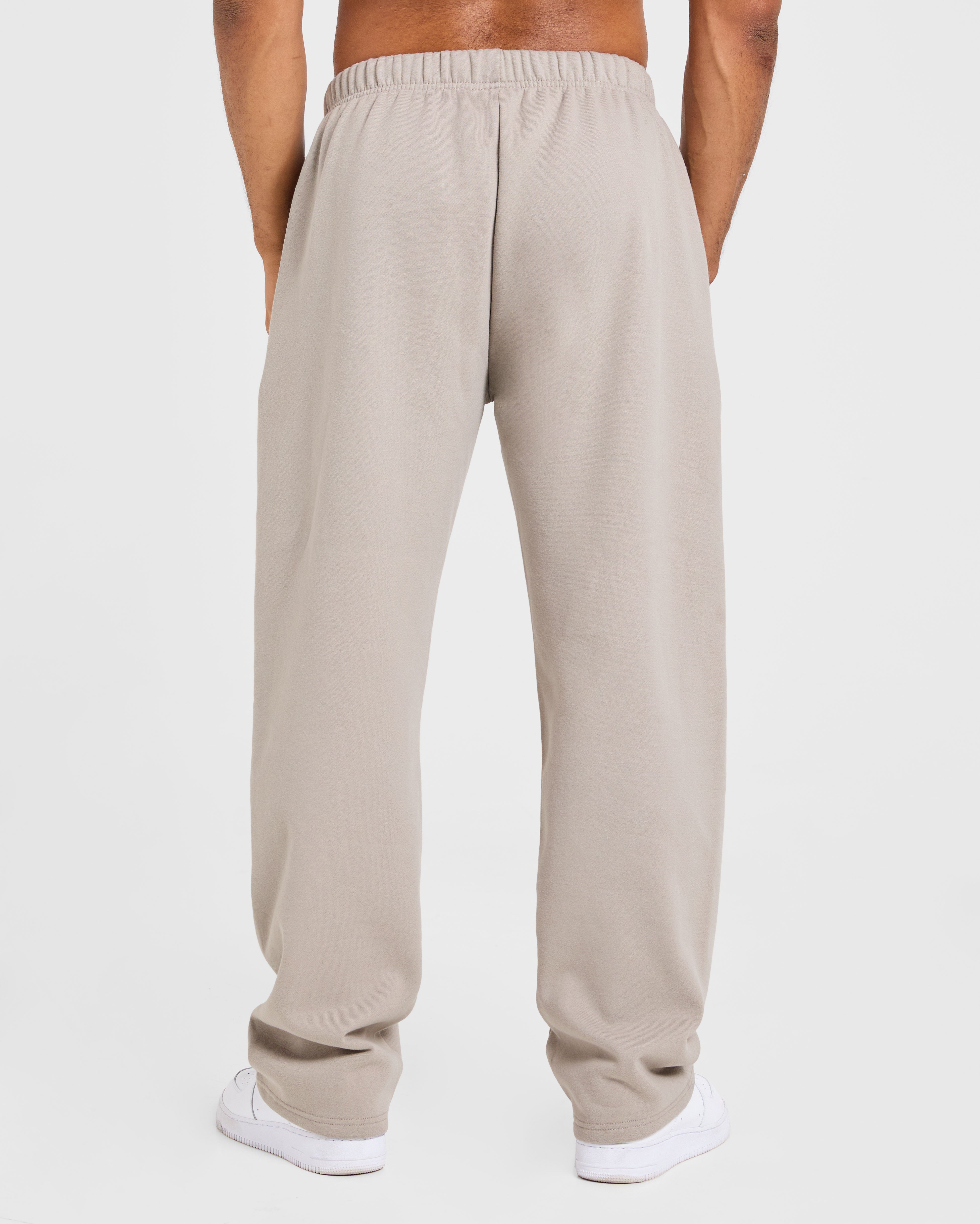 Essential Oversized Straight Leg Joggers - Stone