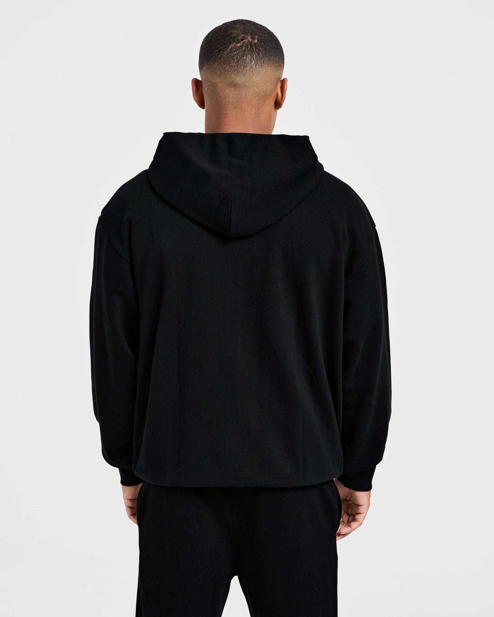 Craft Oversized Zip Up Hoodie - Black