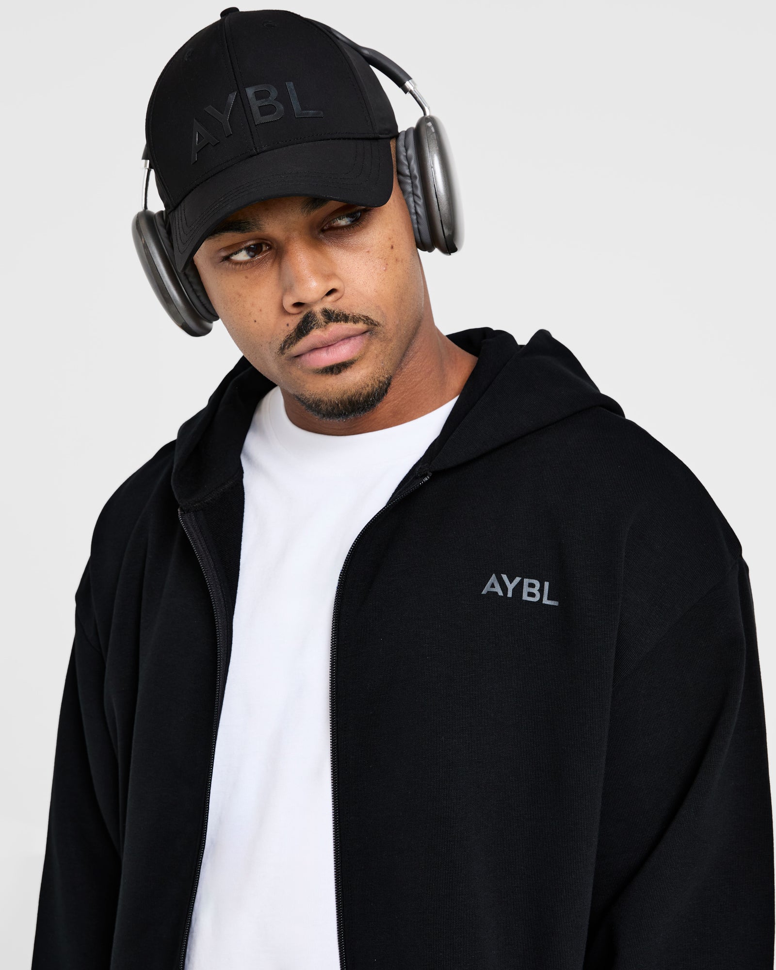 Craft Oversized Zip Up Hoodie - Black