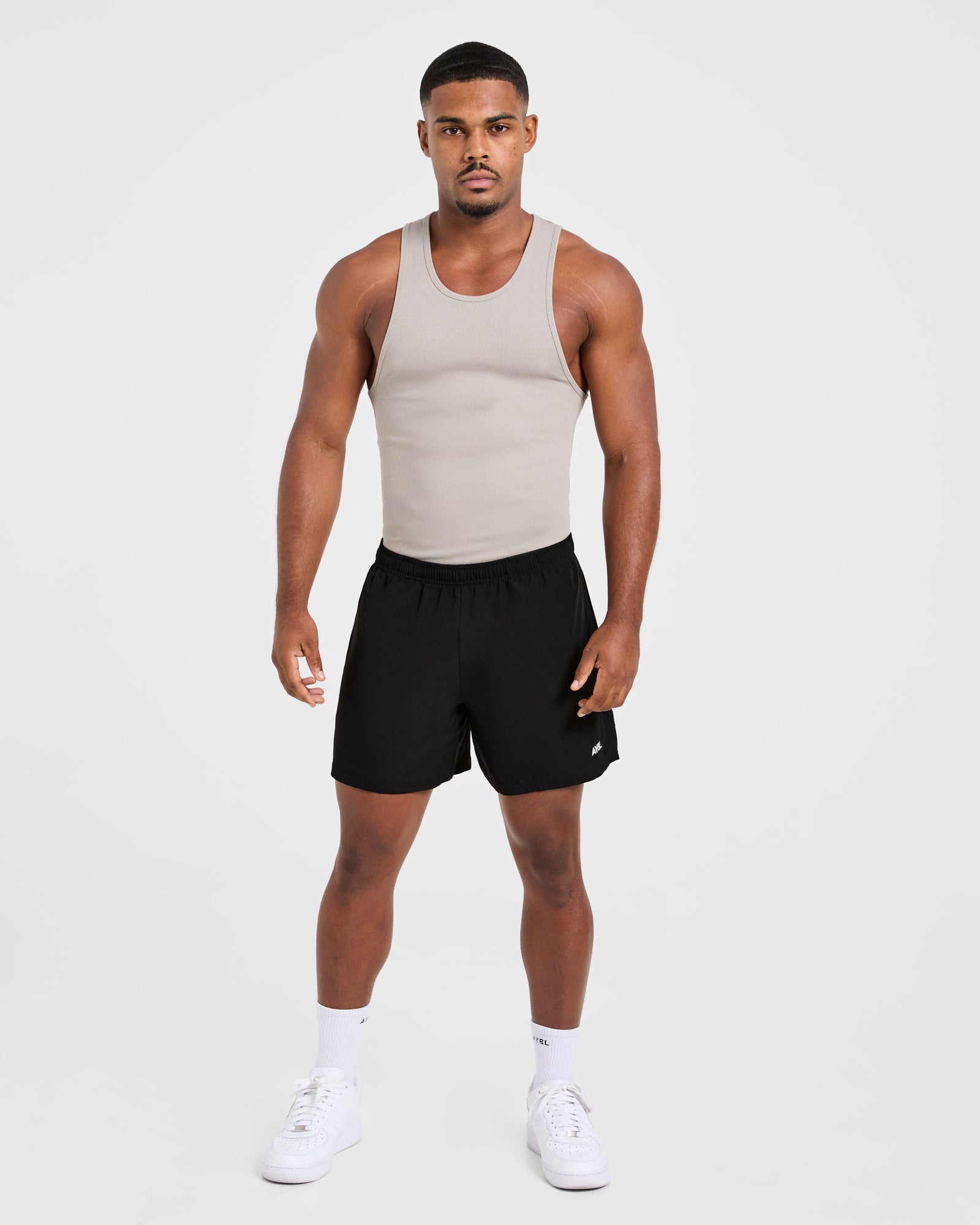 Muscle Ribbed Tank - Cloud Grey