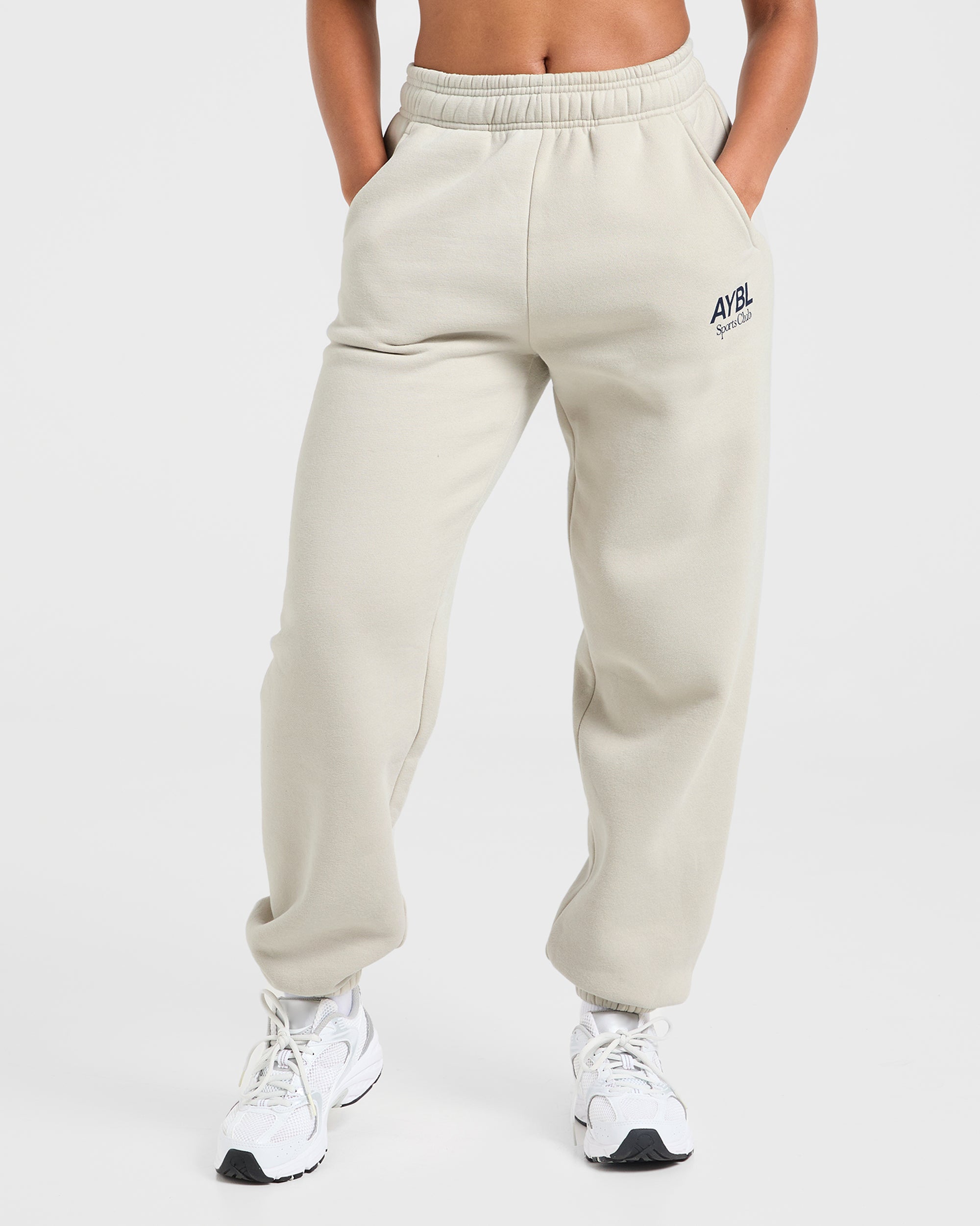AYBL Sports Club Oversized Joggers - Sand/Navy