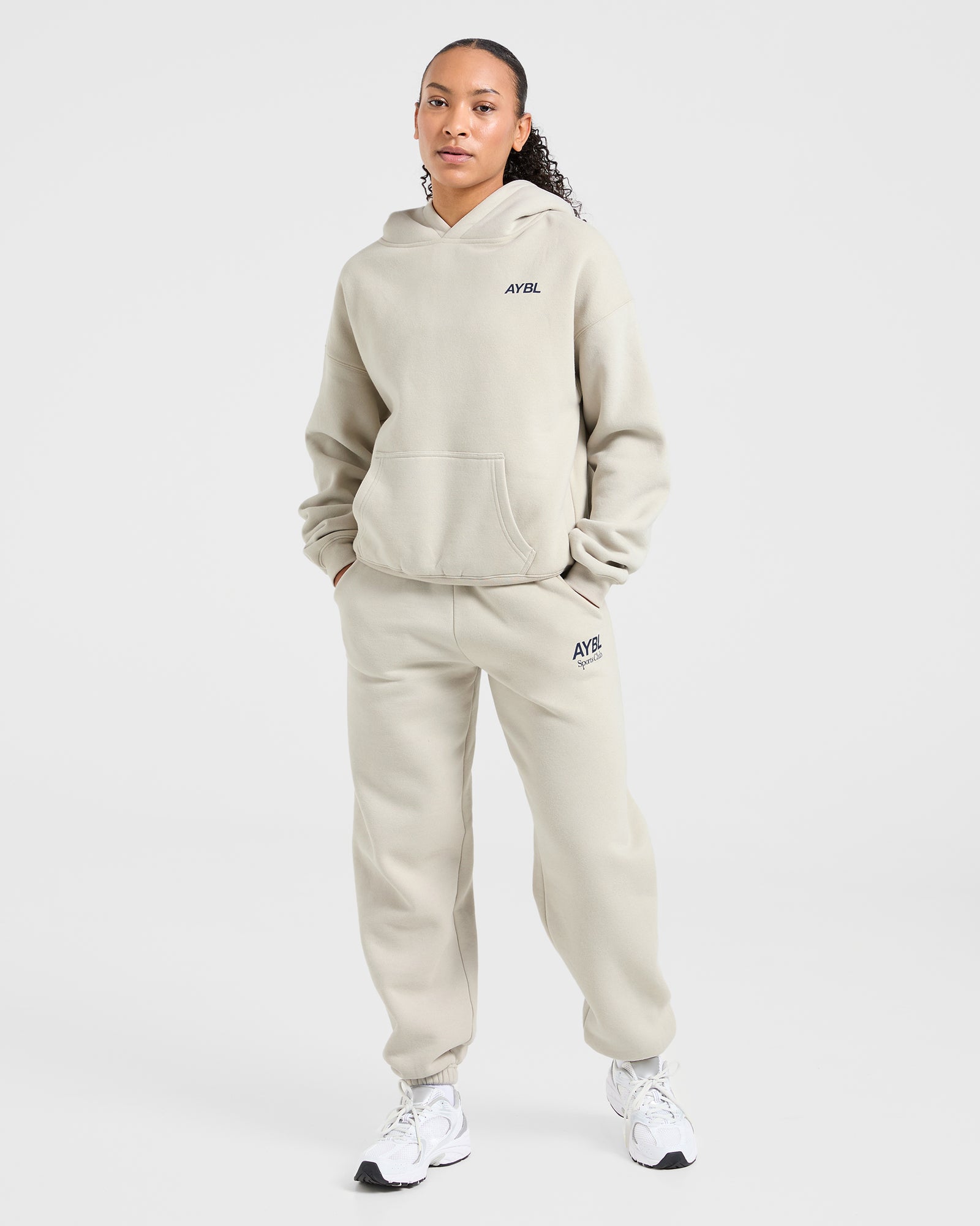 AYBL Sports Club Oversized Joggers - Sand/Navy