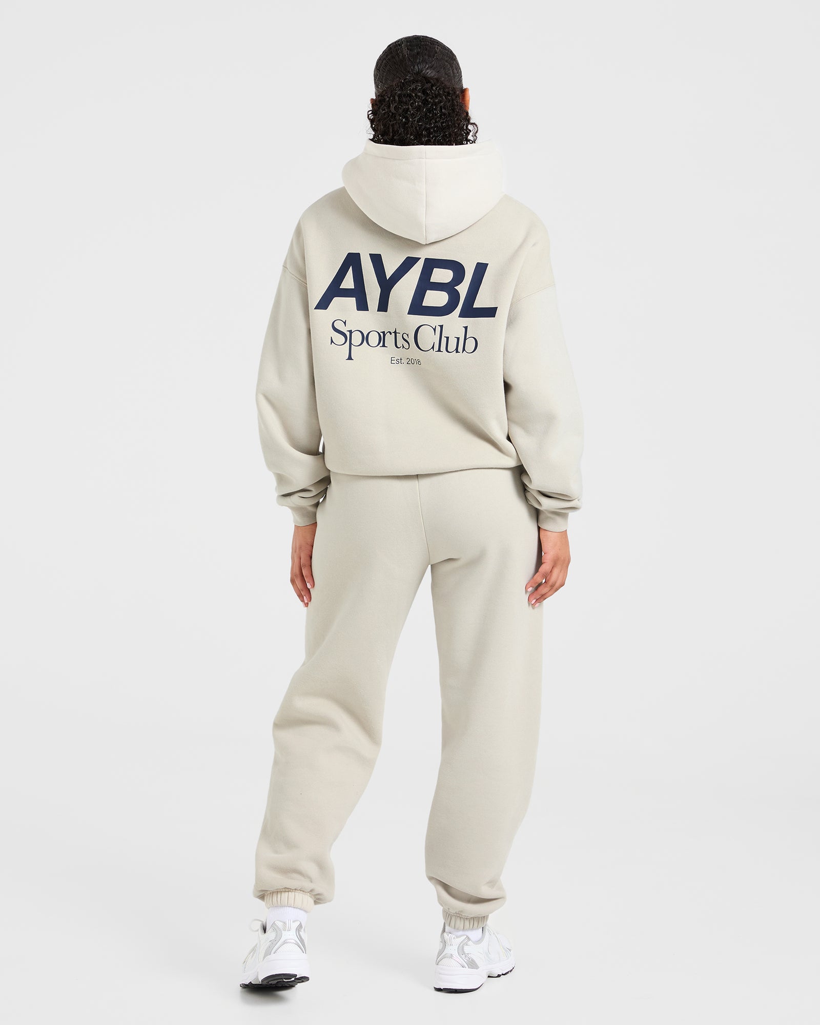 AYBL Sports Club Oversized Hoodie - Sand/Navy