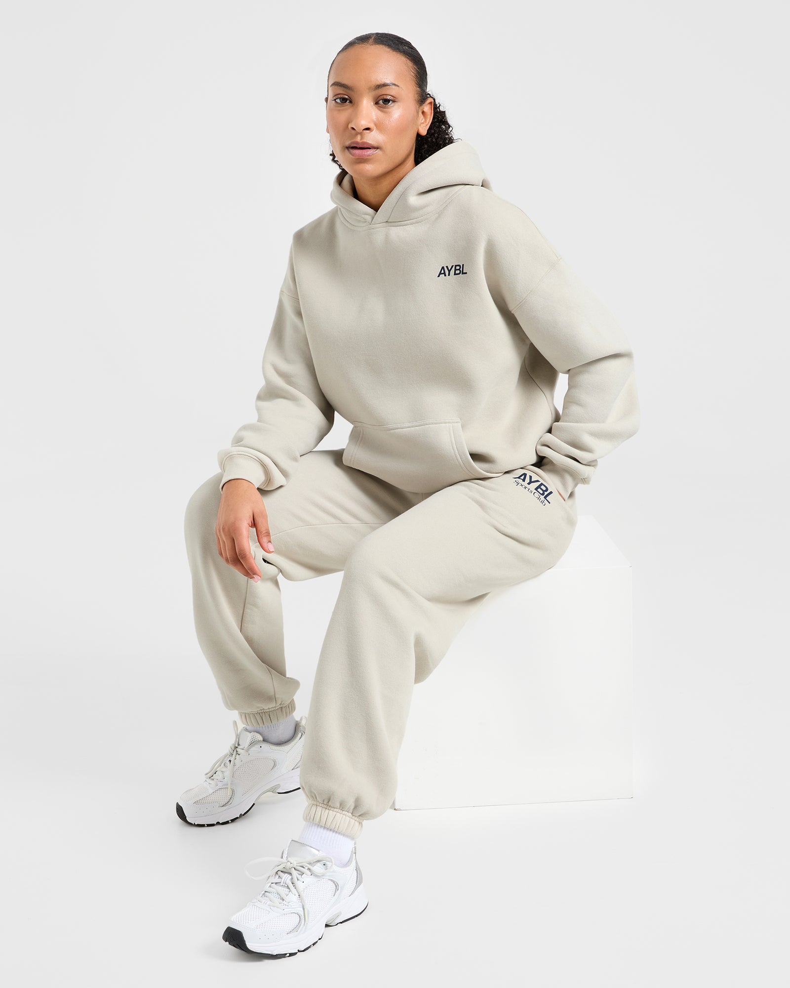 AYBL Sports Club Oversized Joggers - Sand/Navy