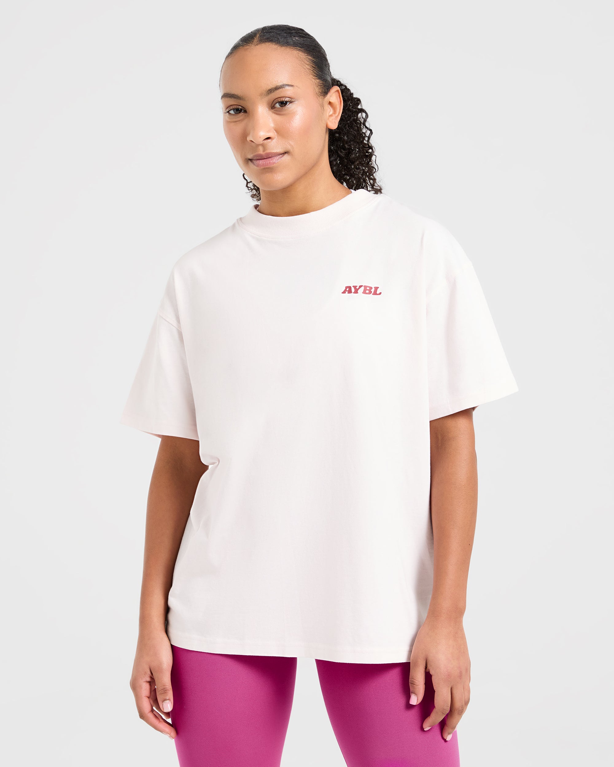 Stronger You Oversized T Shirt - Pink