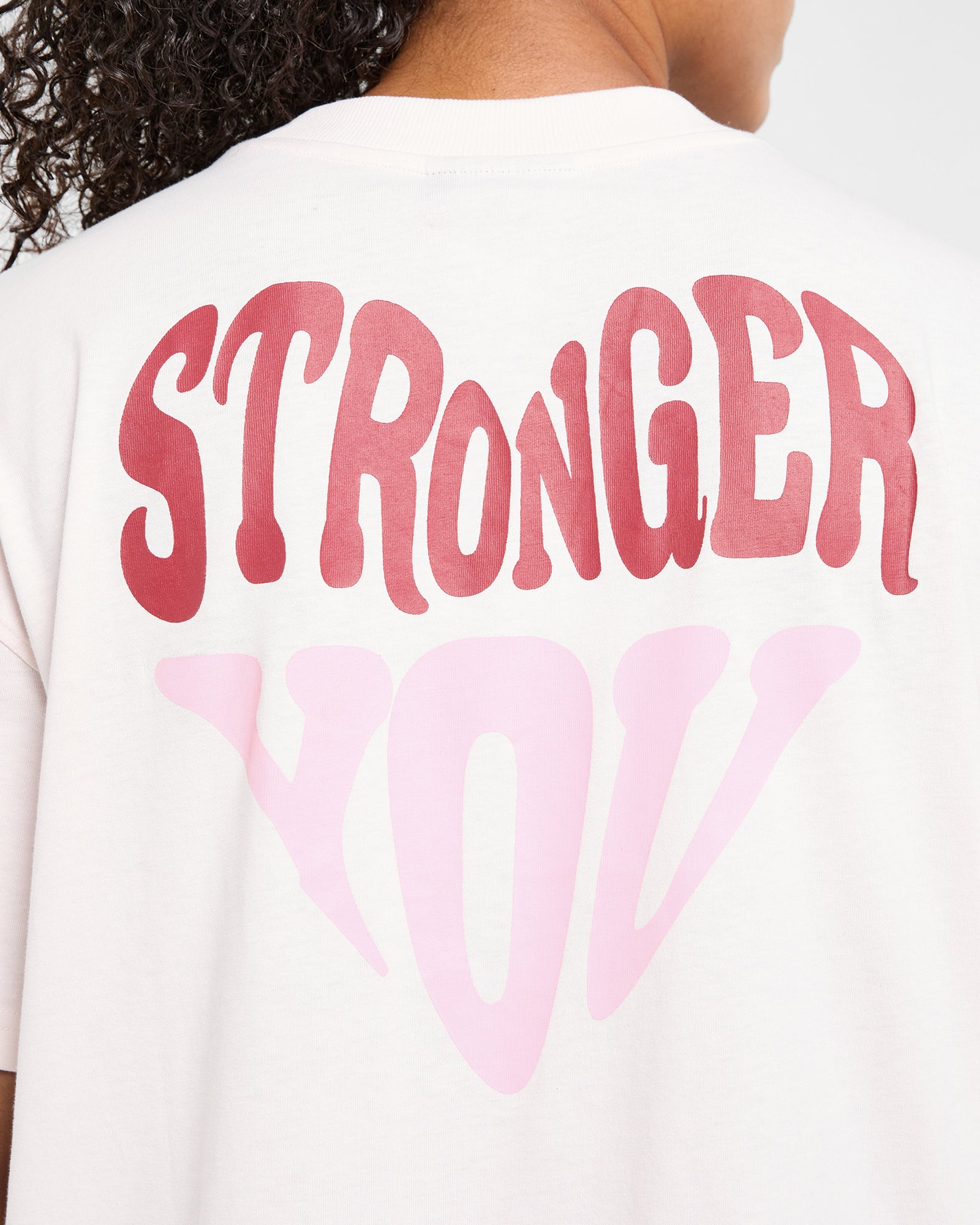Stronger You Oversized T Shirt - Pink