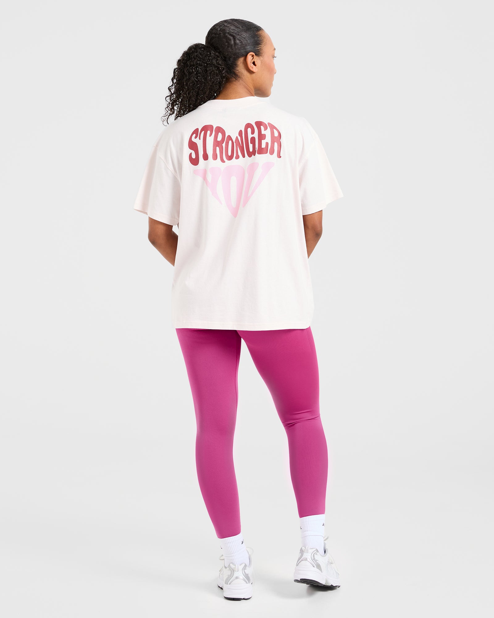 Stronger You Oversized T Shirt - Pink