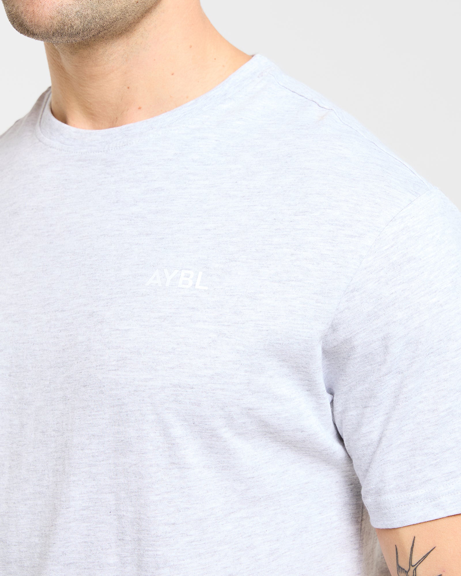 Essential T Shirt - Light Grey Marl