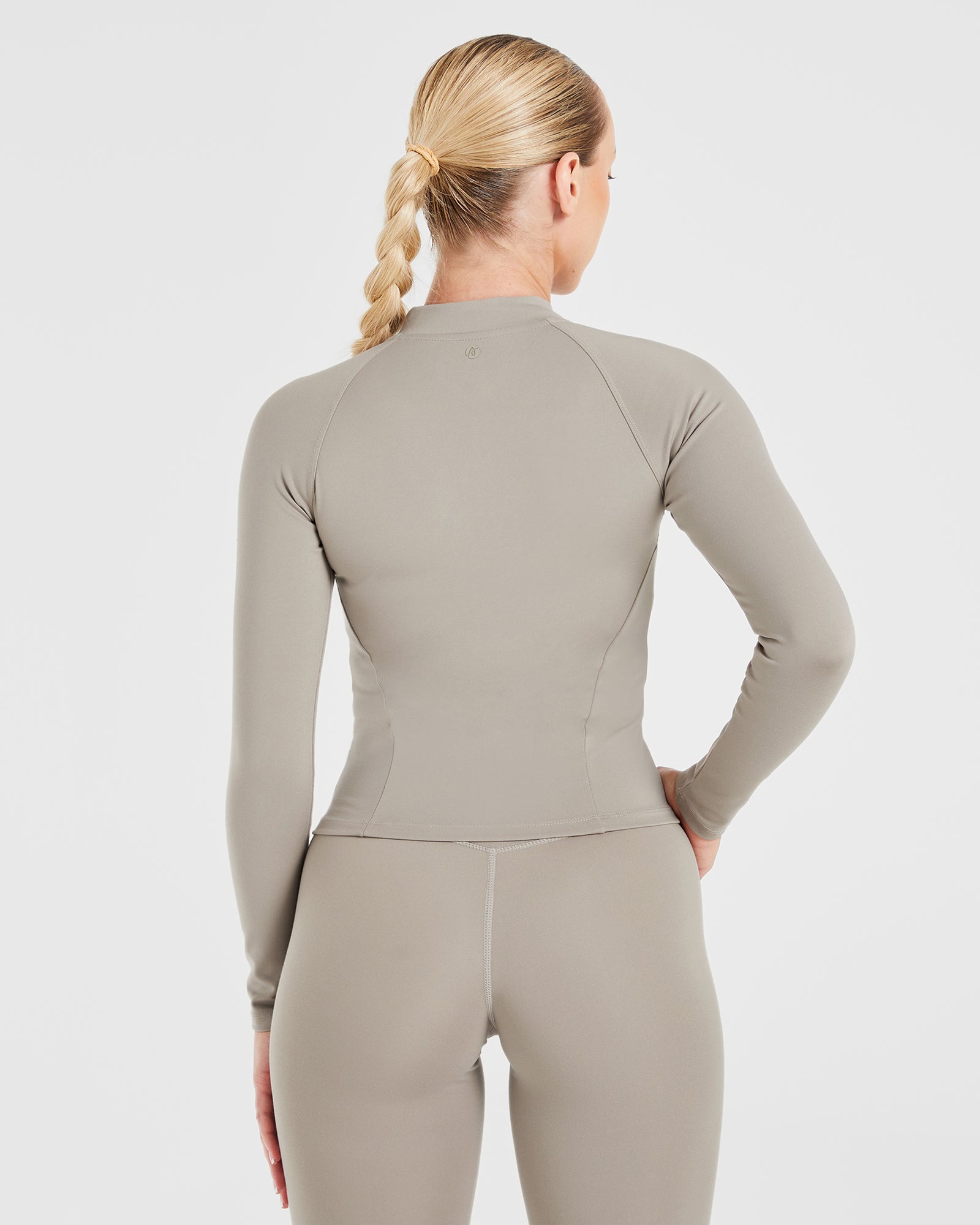 Staple Longline Zip Jacket - Muted Taupe