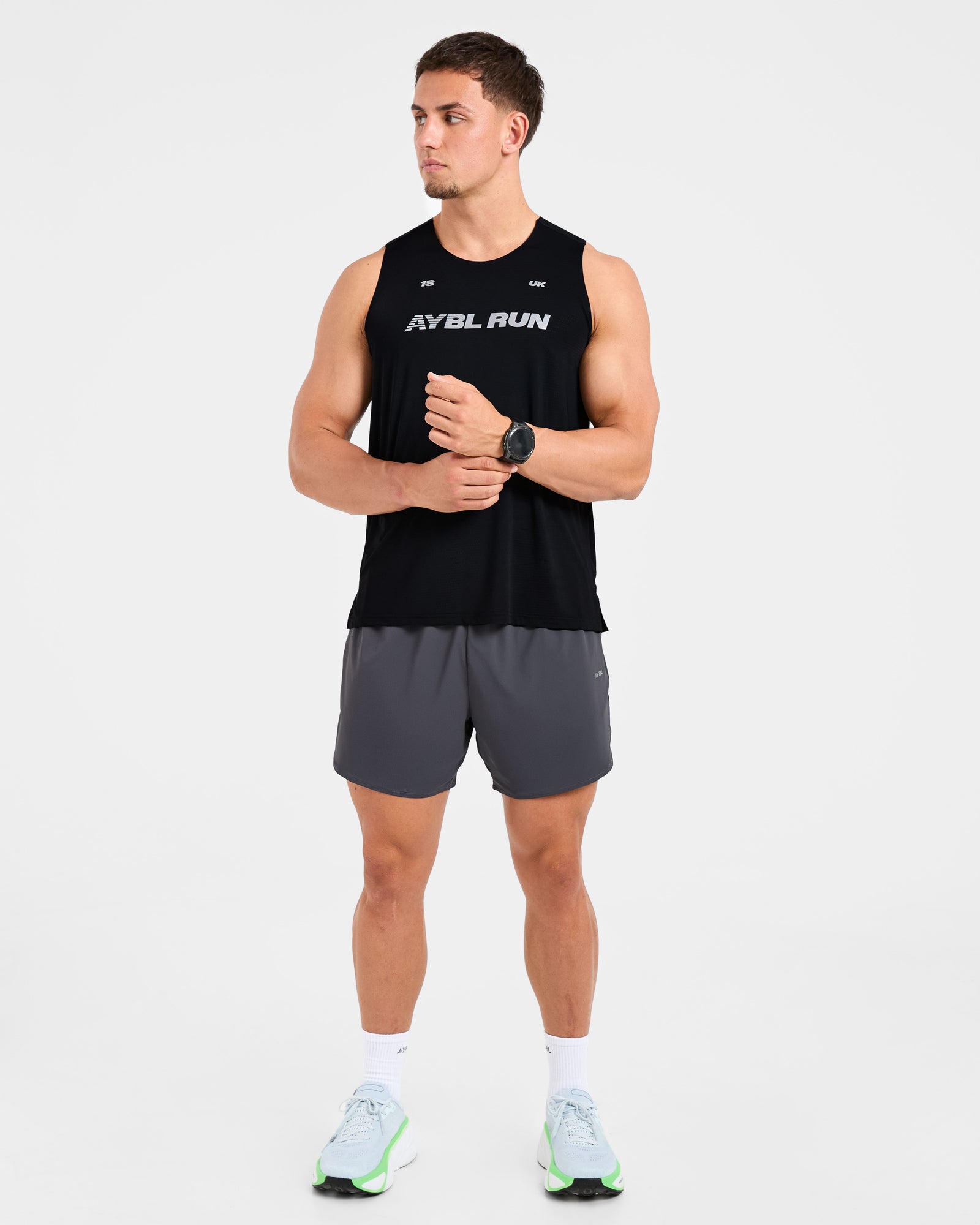 Run Speed Shorts - Hurricane Grey