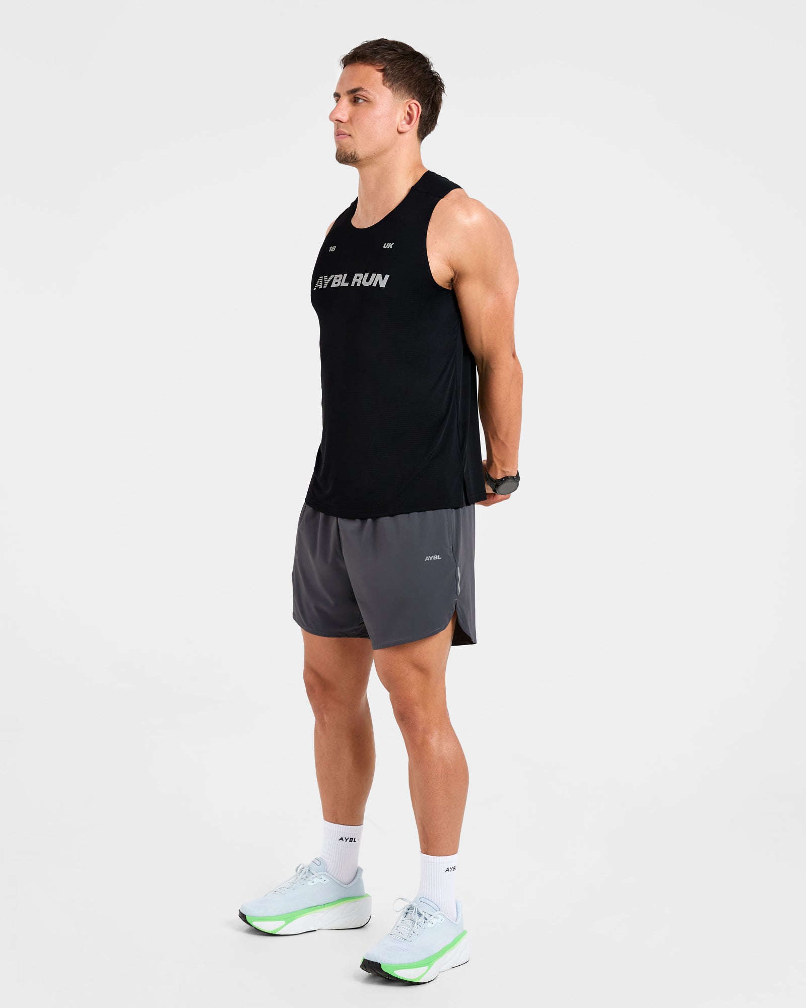 Run Speed Shorts - Hurricane Grey