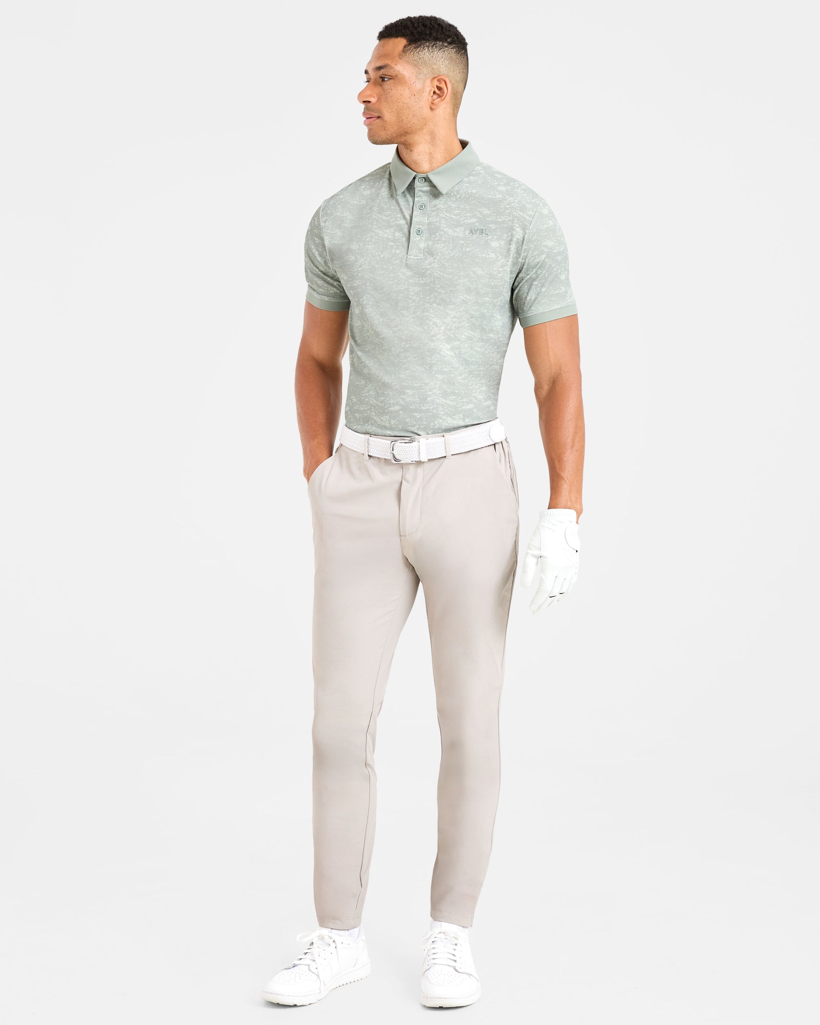 Precision Texture Polo - Deep Washed Sage