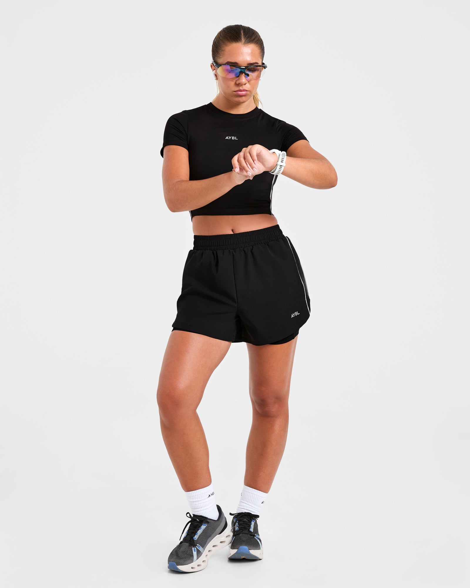 Run 2 in 1 Shorts - Black