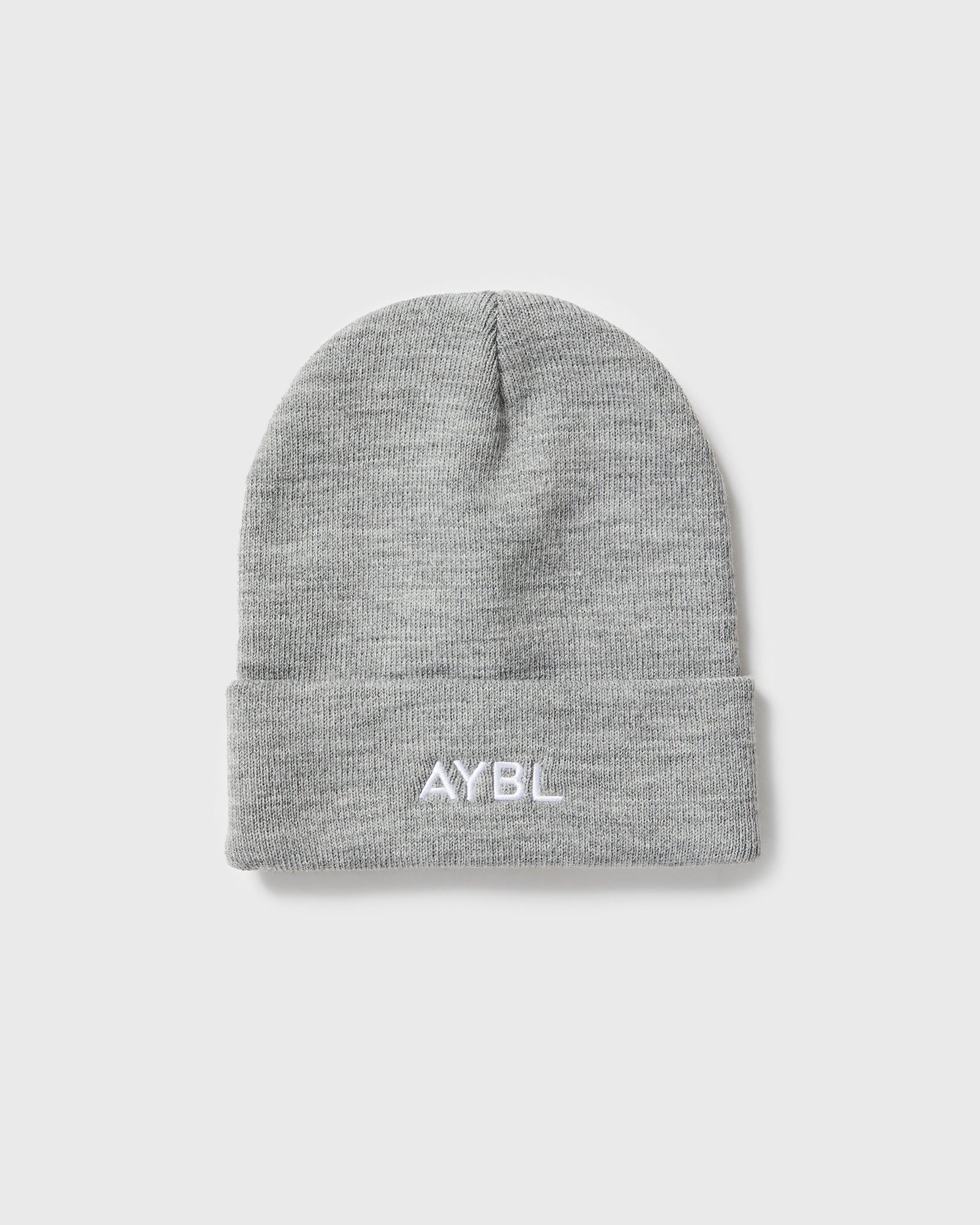 Embroidered Beanie - Grey Marl