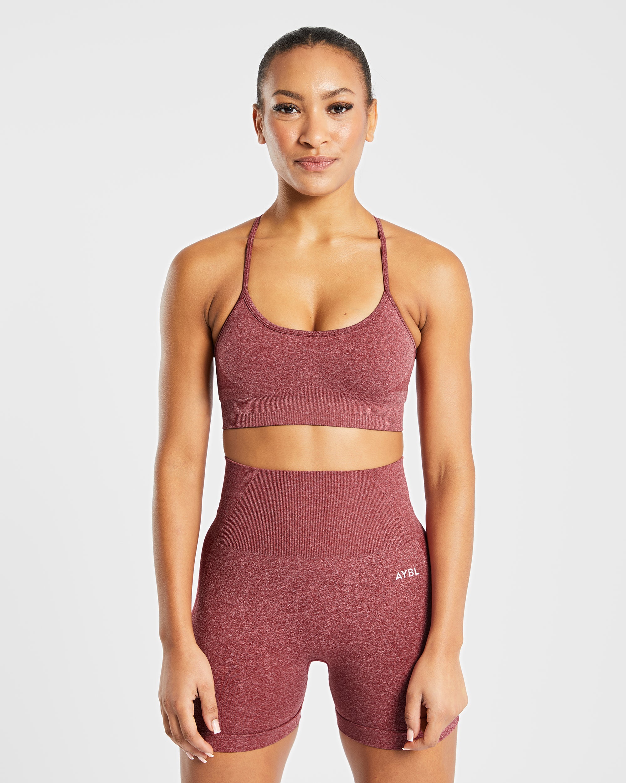 Empower Seamless Sports Bra - Red Marl - aybldev