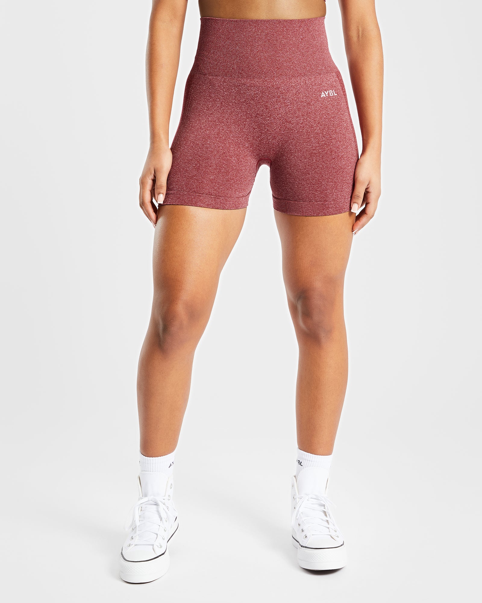 Empower Seamless Shorts - Red Marl - aybldev