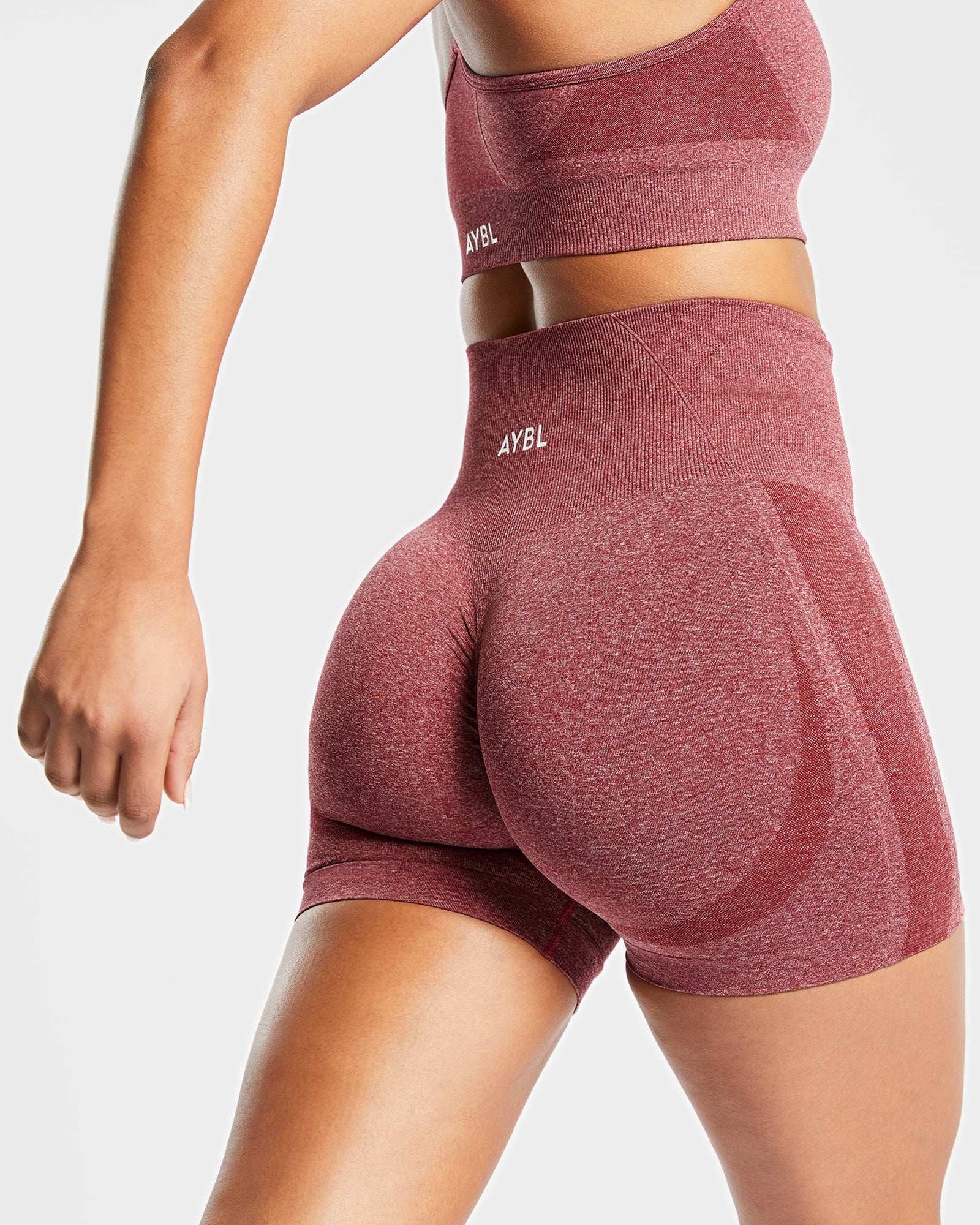 Empower Seamless Shorts - Red Marl - aybldev