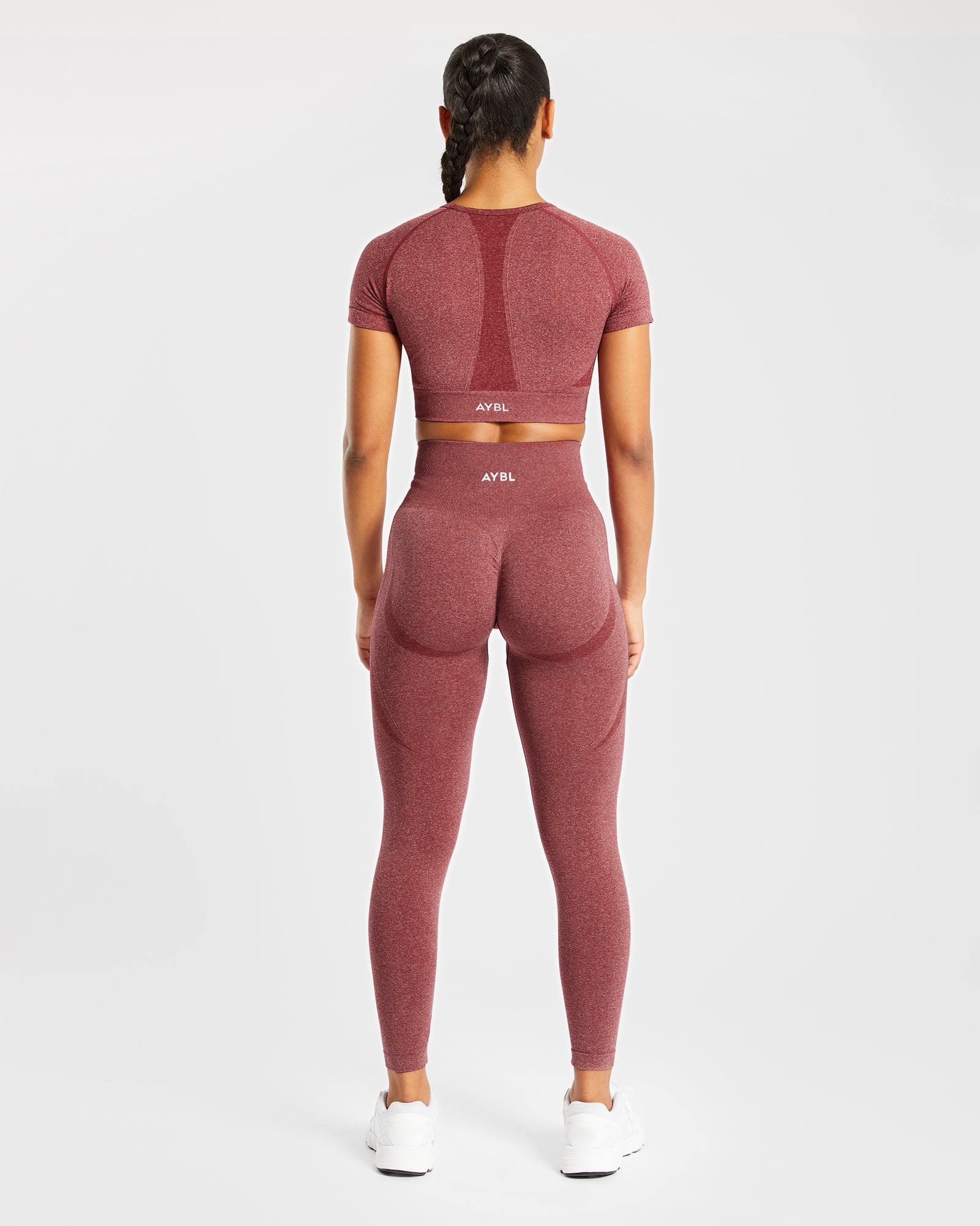 Empower Seamless Crop Top - Red Marl - aybldev