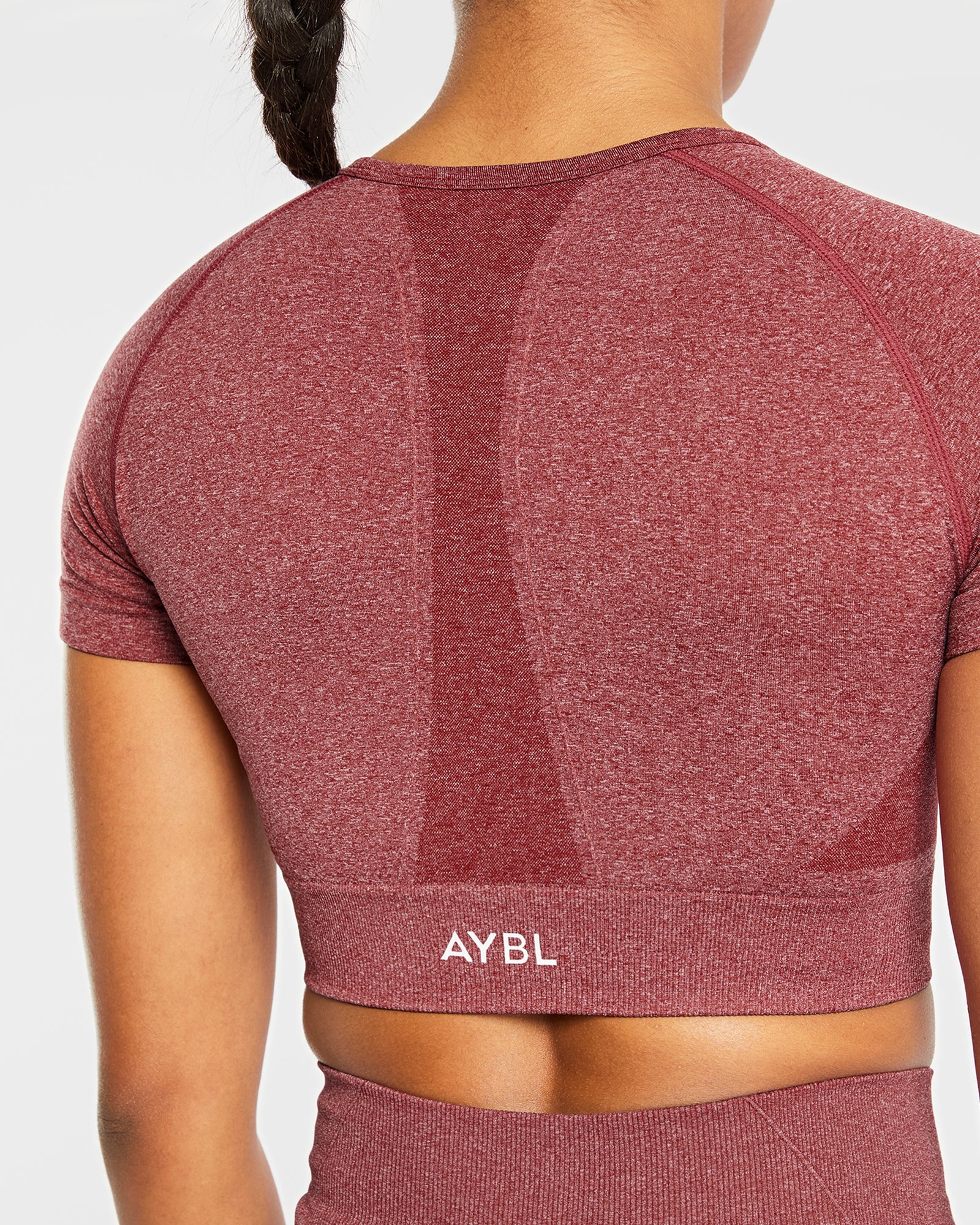 Empower Seamless Crop Top - Red Marl - aybldev