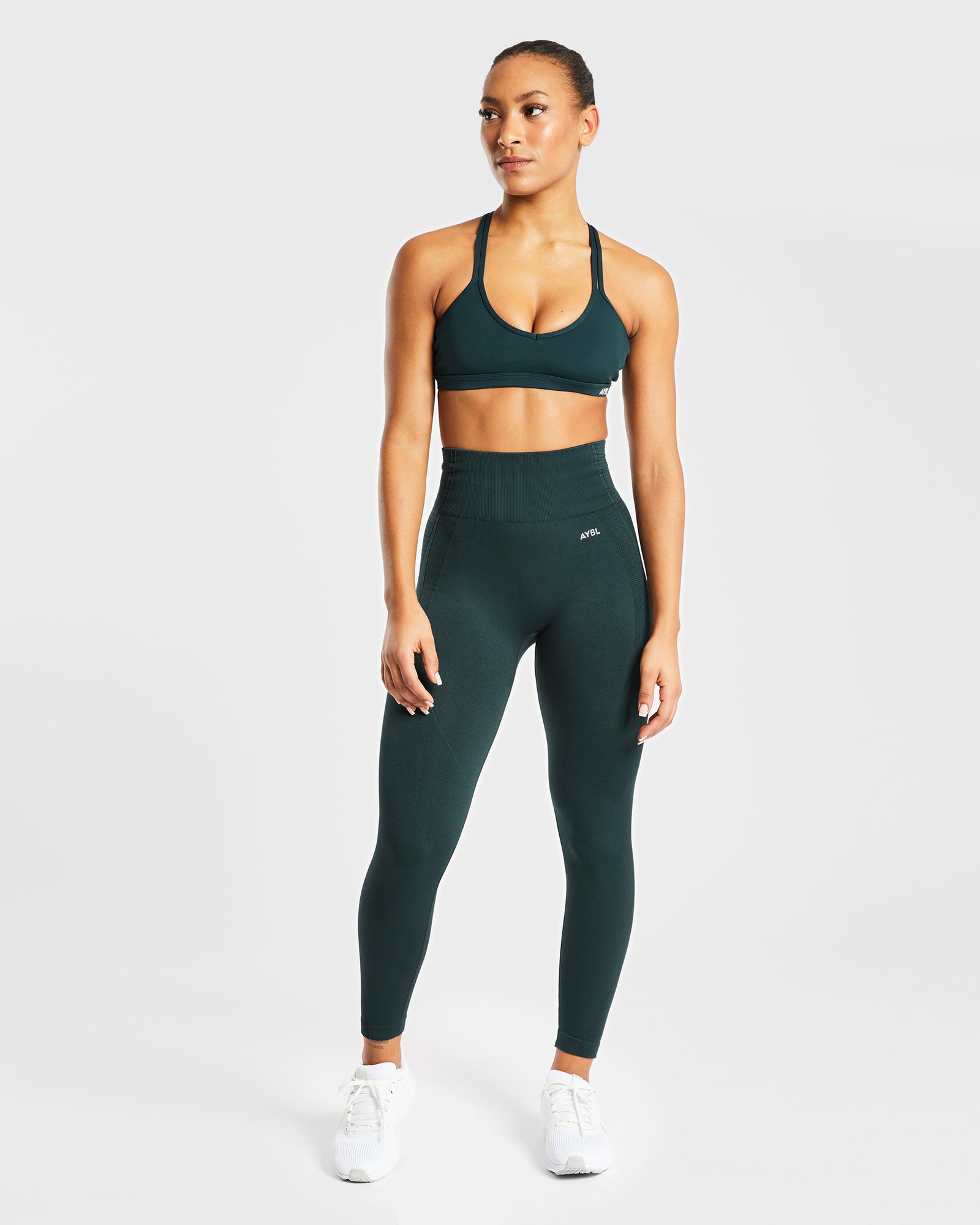 Essential Strappy Sports Bra - Forest Green - aybldev