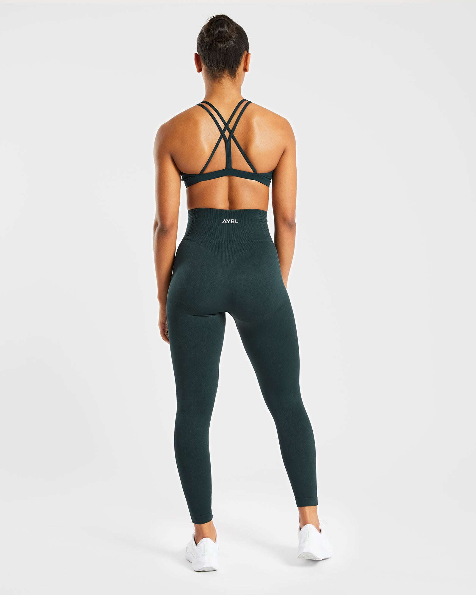 Essential Strappy Sports Bra - Forest Green - aybldev