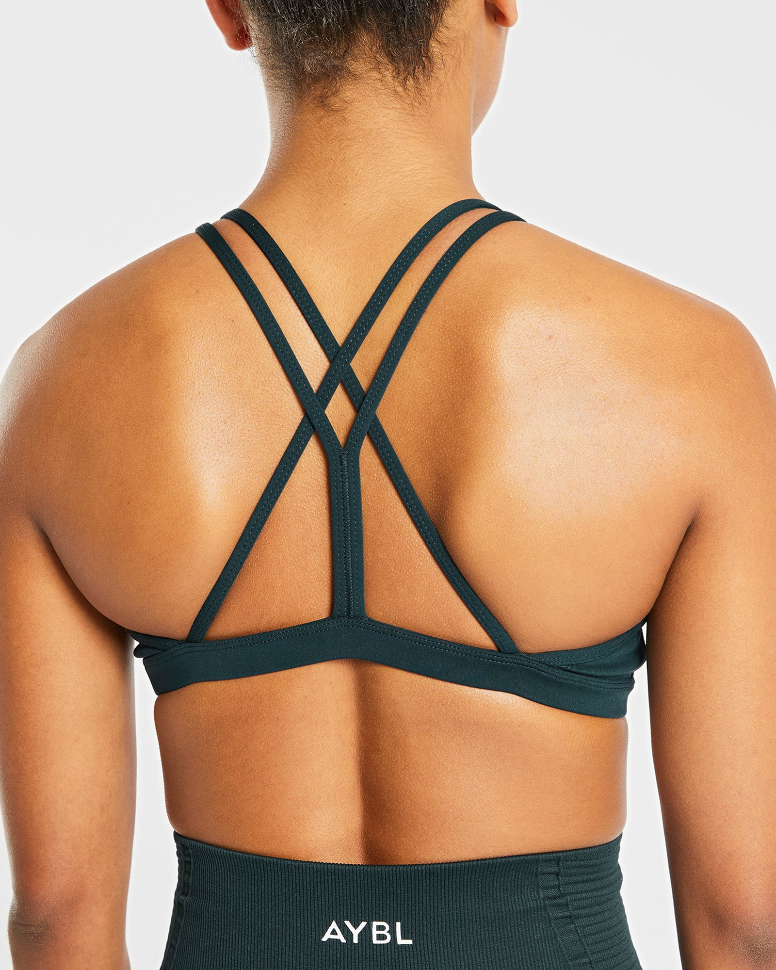 Essential Strappy Sports Bra - Forest Green - aybldev