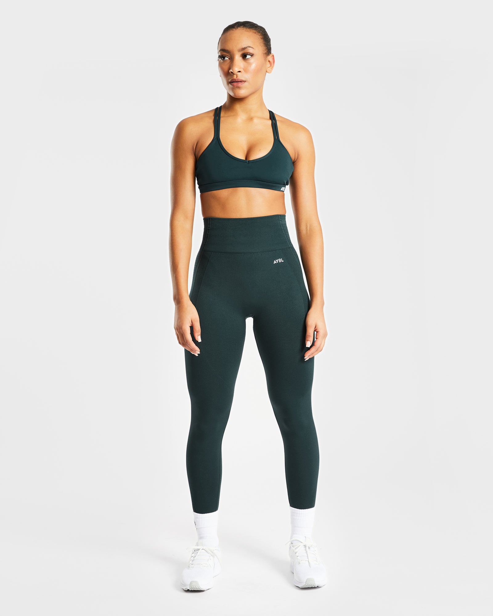 Essential Strappy Sports Bra - Forest Green - aybldev