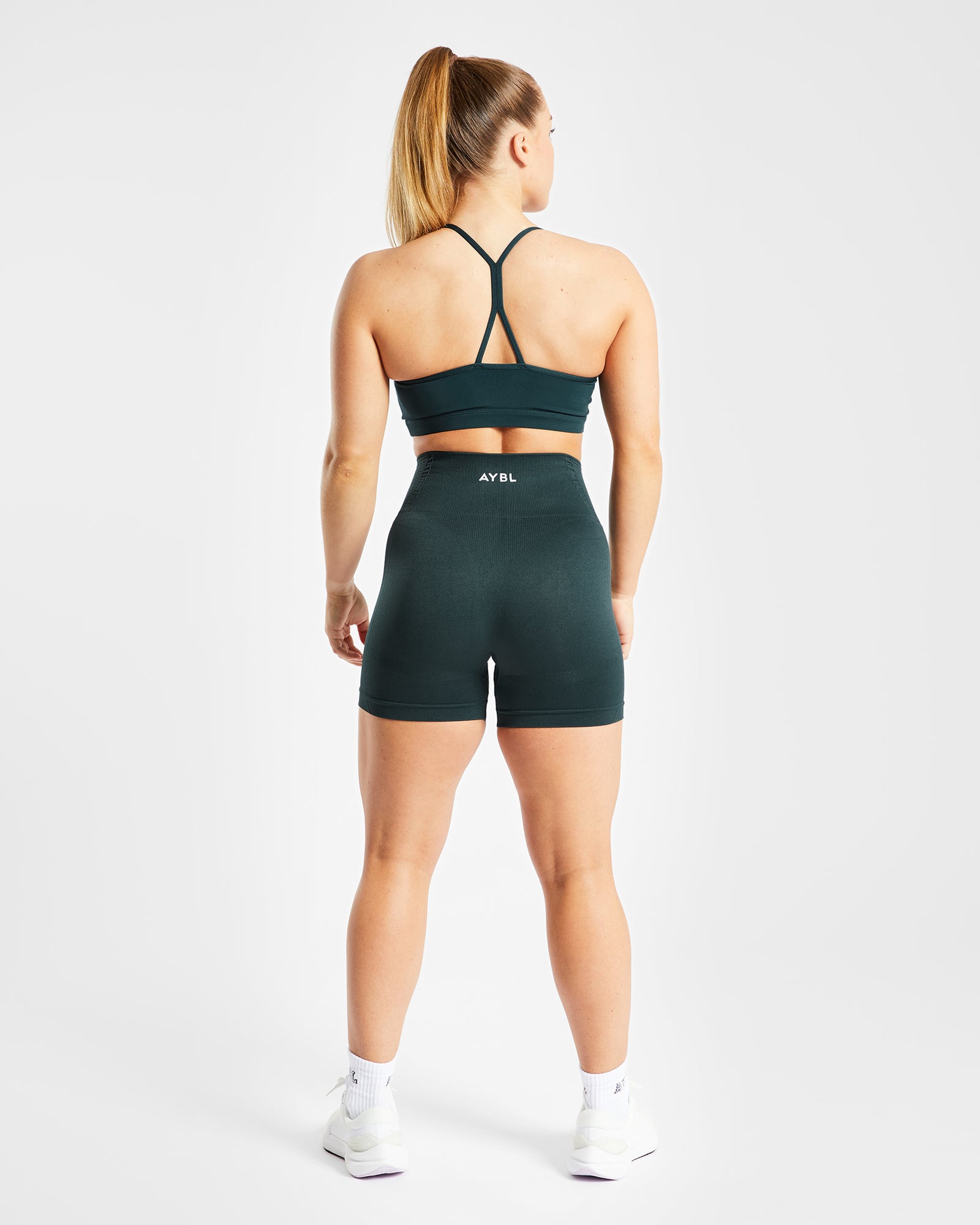 Essential Ruched Sports Bra - Forest Green - aybldev