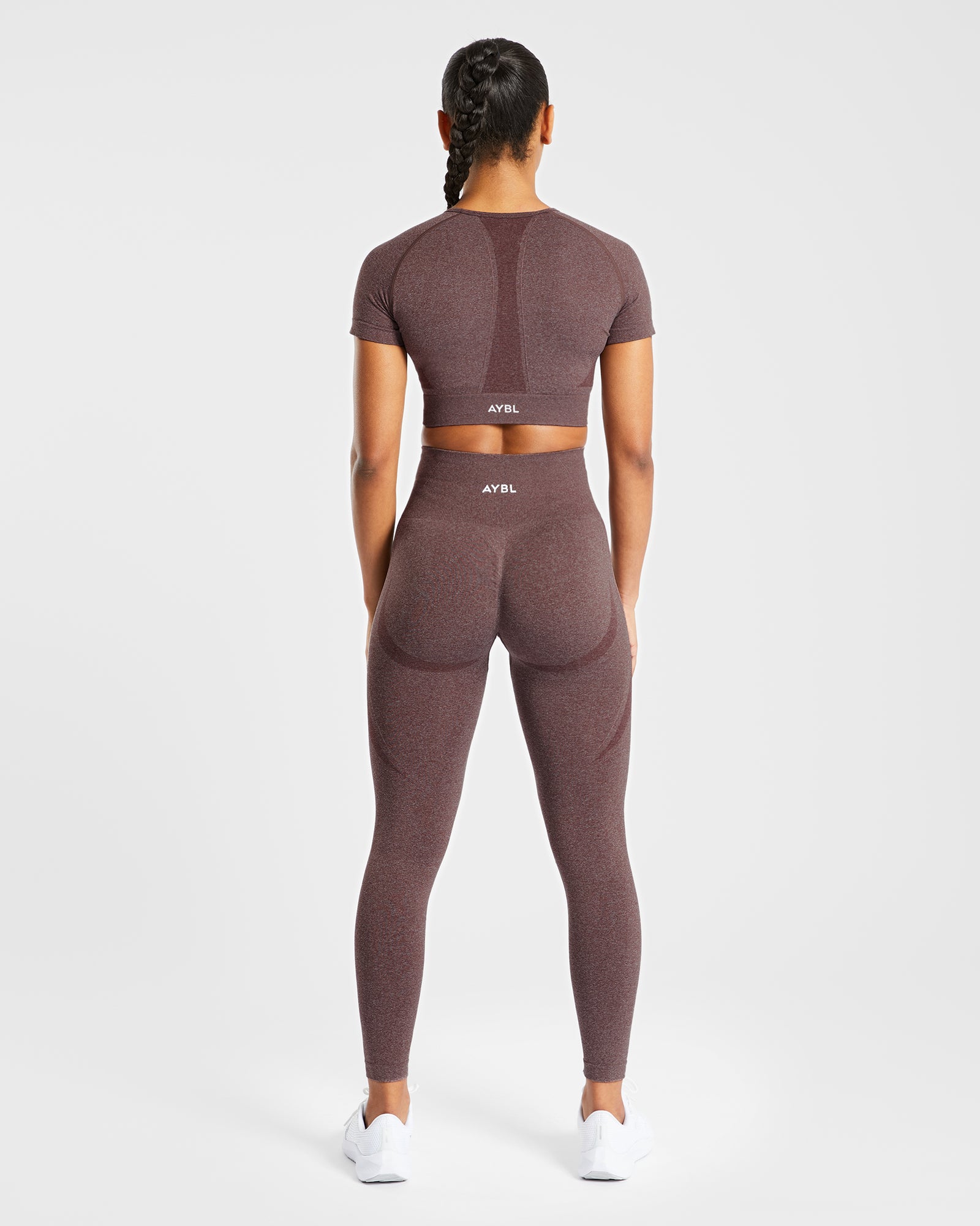 Empower Seamless Crop Top - Brown Marl - aybldev