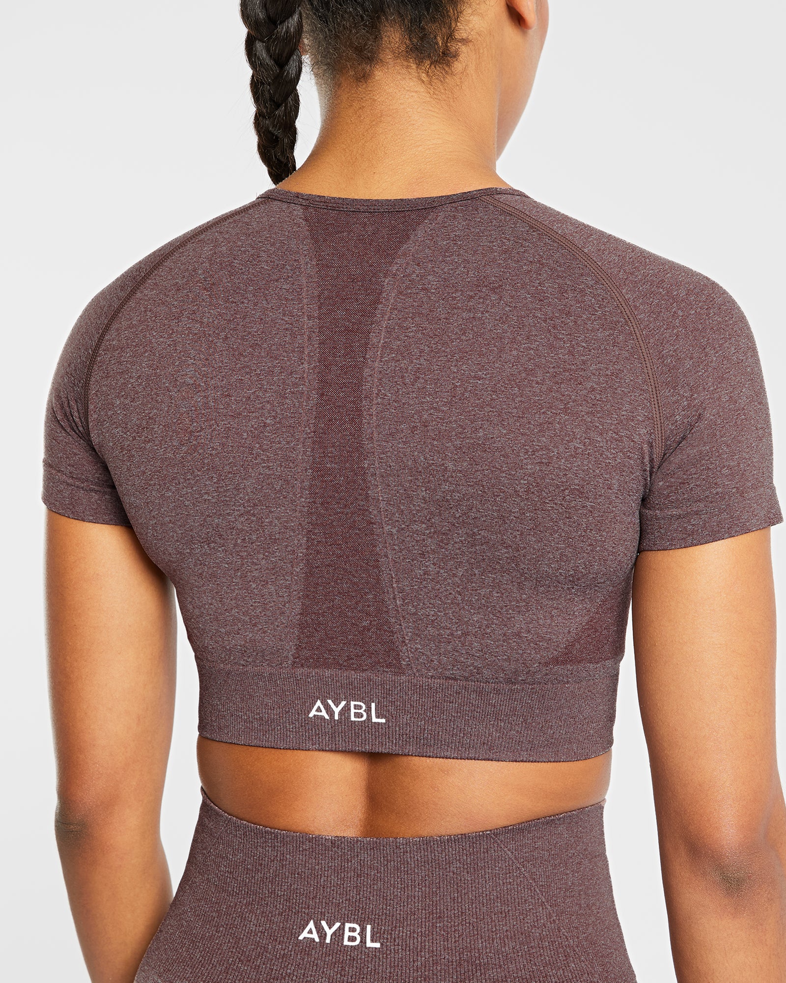 Empower Seamless Crop Top - Brown Marl - aybldev