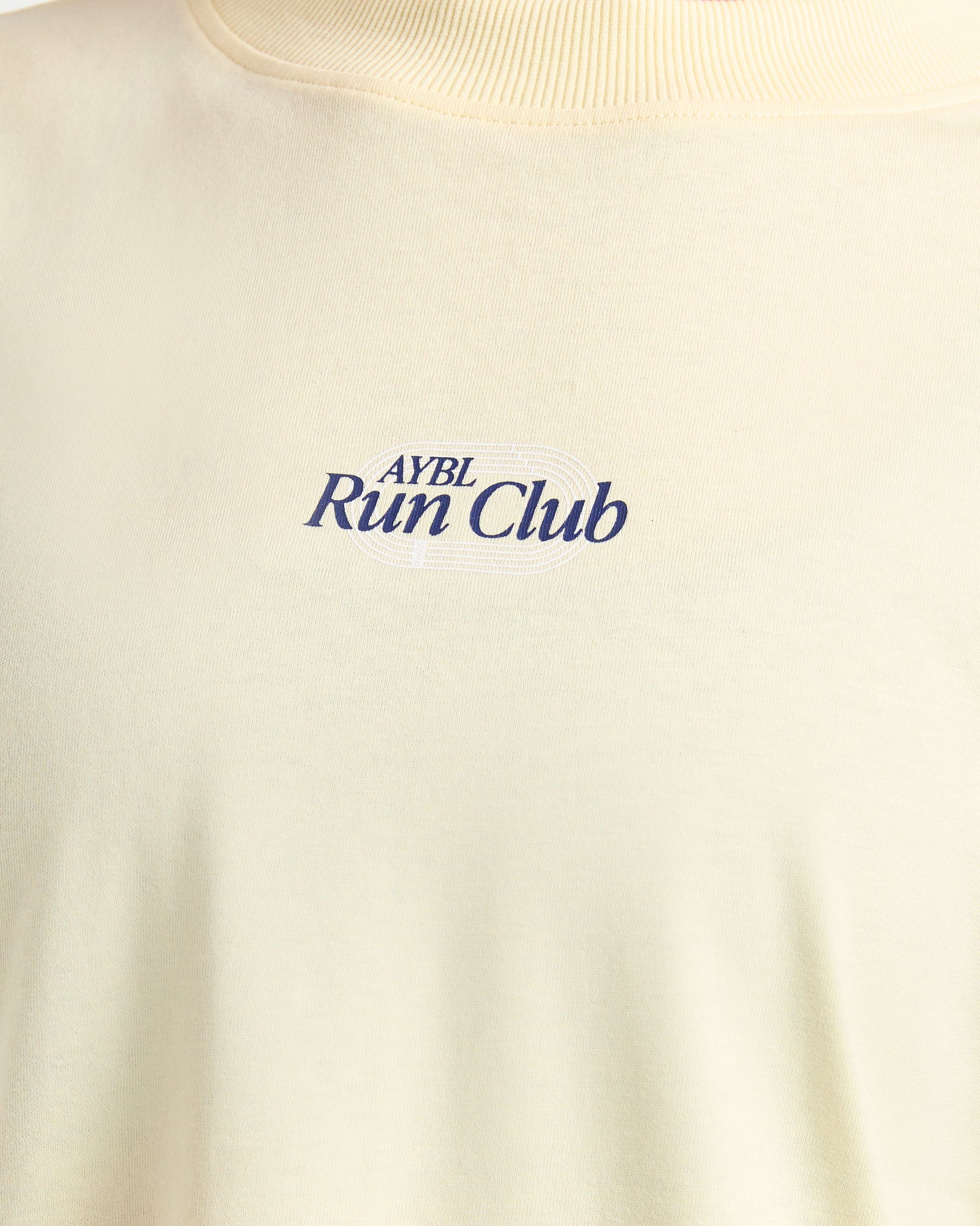 Run Club Oversized T Shirt - Butter Yellow