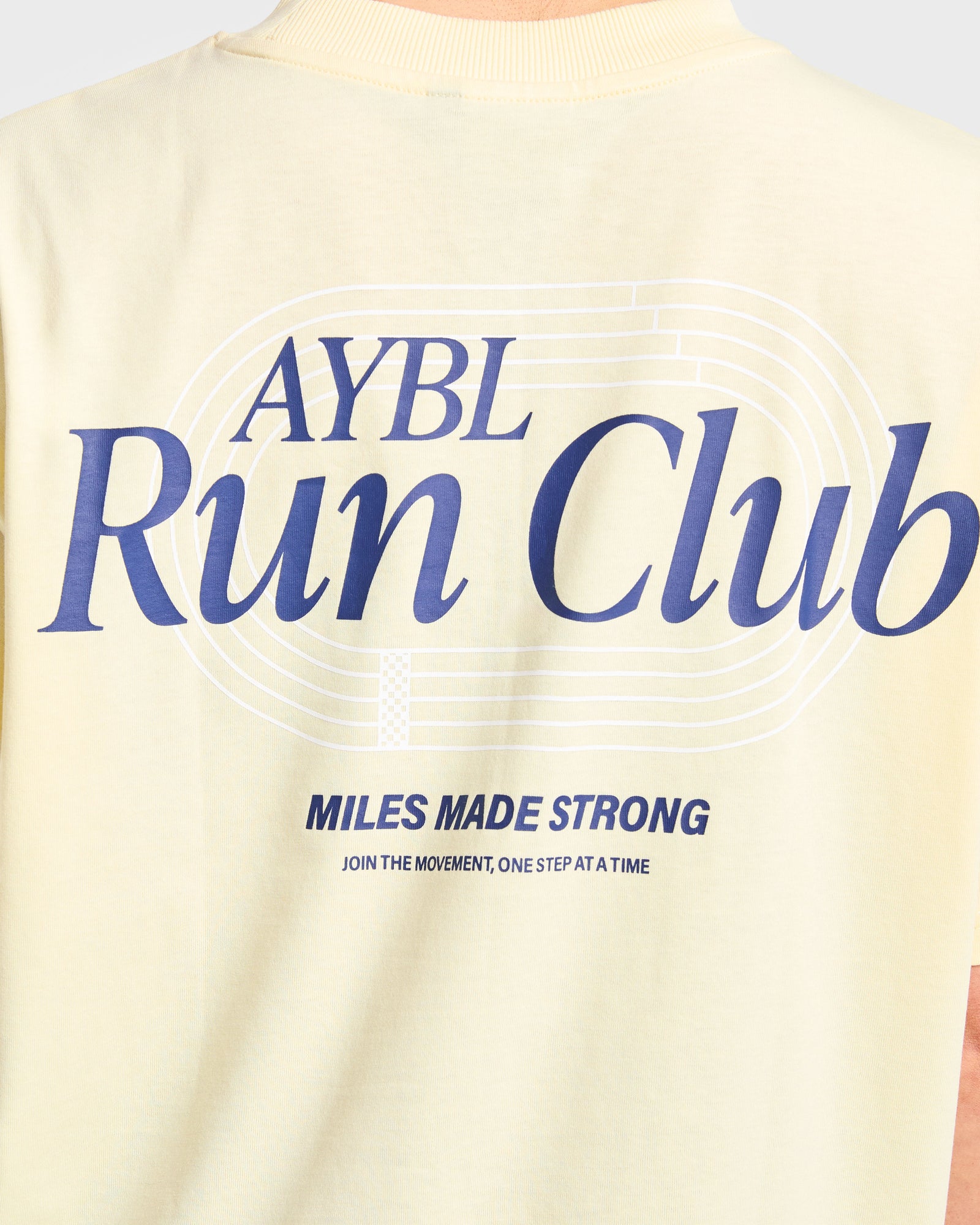 Run Club Oversized T Shirt - Butter Yellow