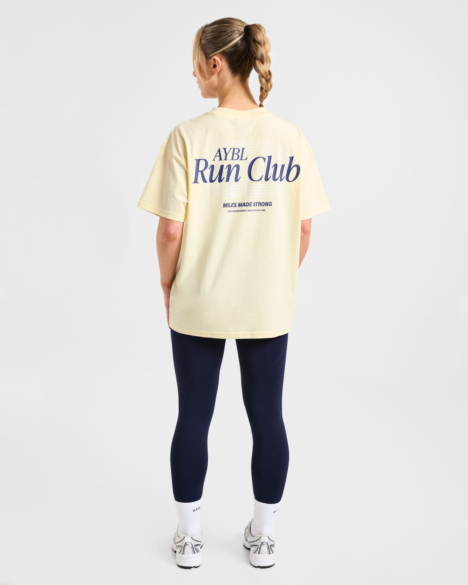 Run Club Oversized T Shirt - Butter Yellow