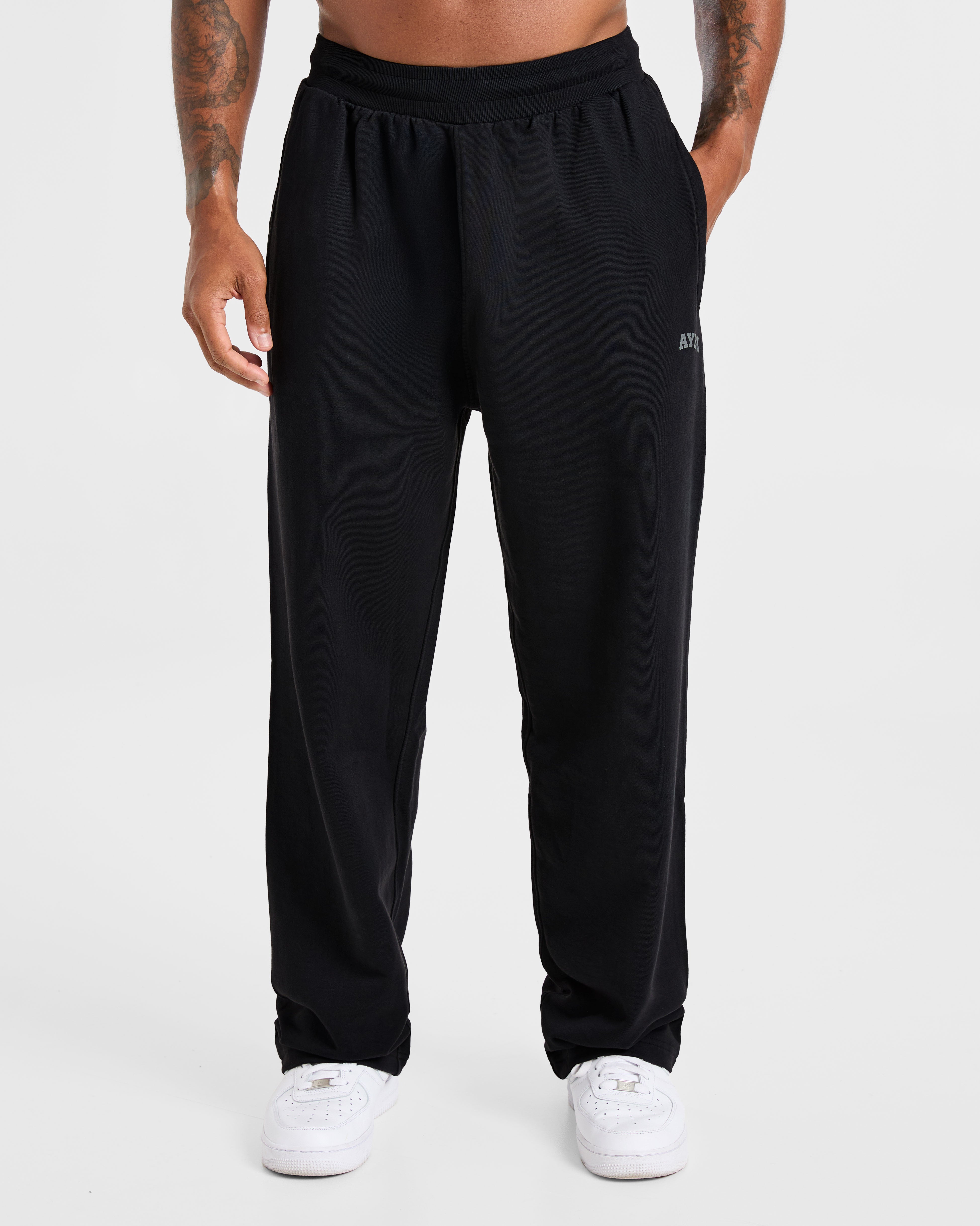 Elite Straight Leg Joggers - Black/Charcoal
