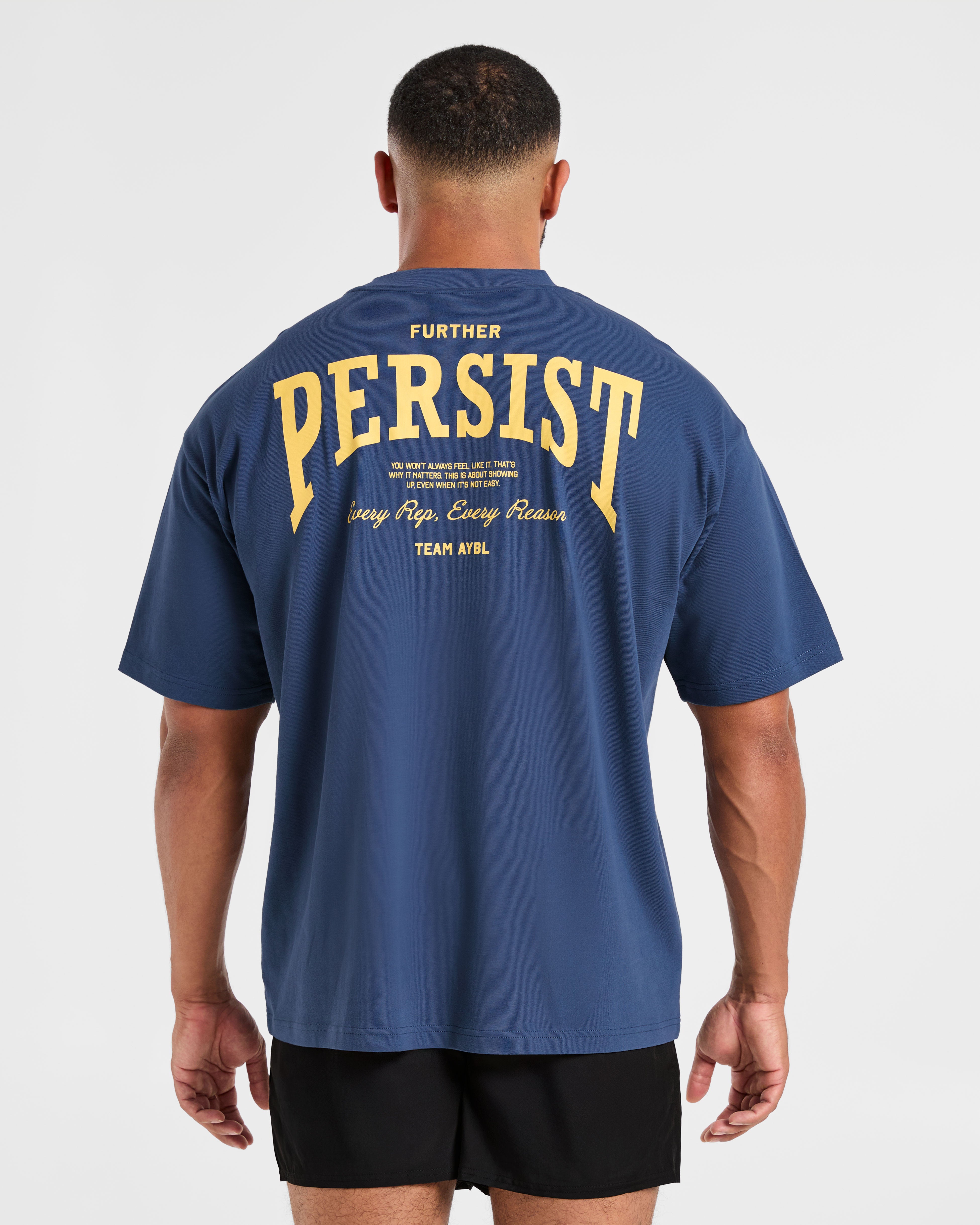 Cam Kissel x Persist Oversized T Shirt - Vintage Navy