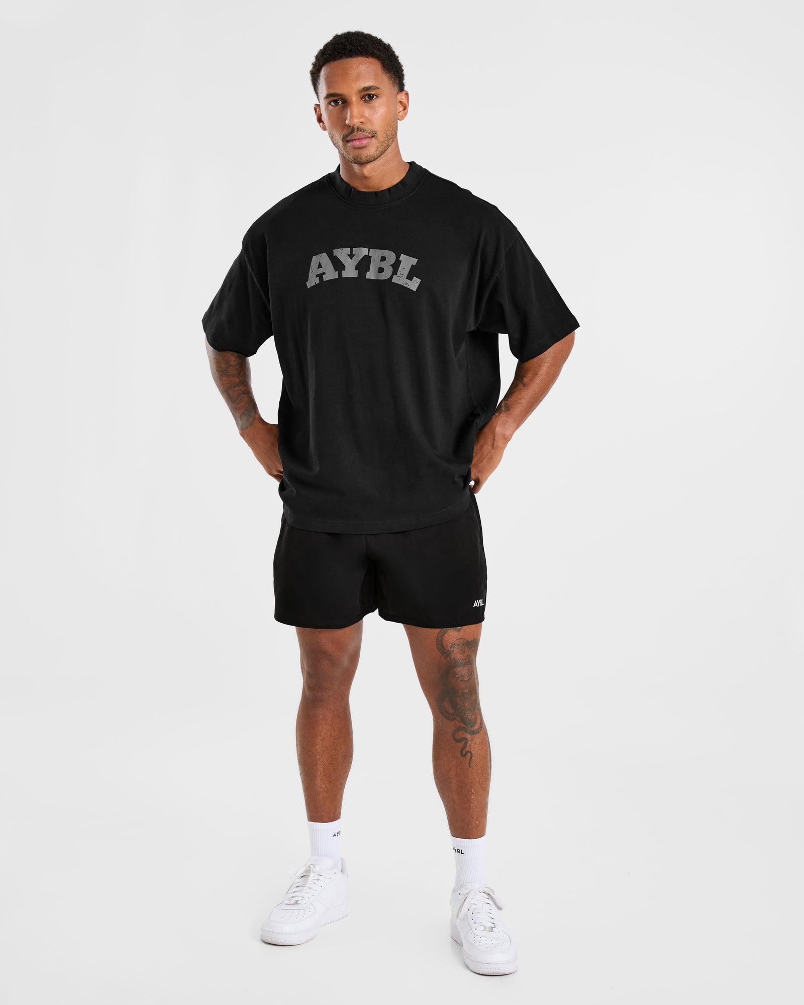 Elite Oversized T Shirt- Black/Charcoal