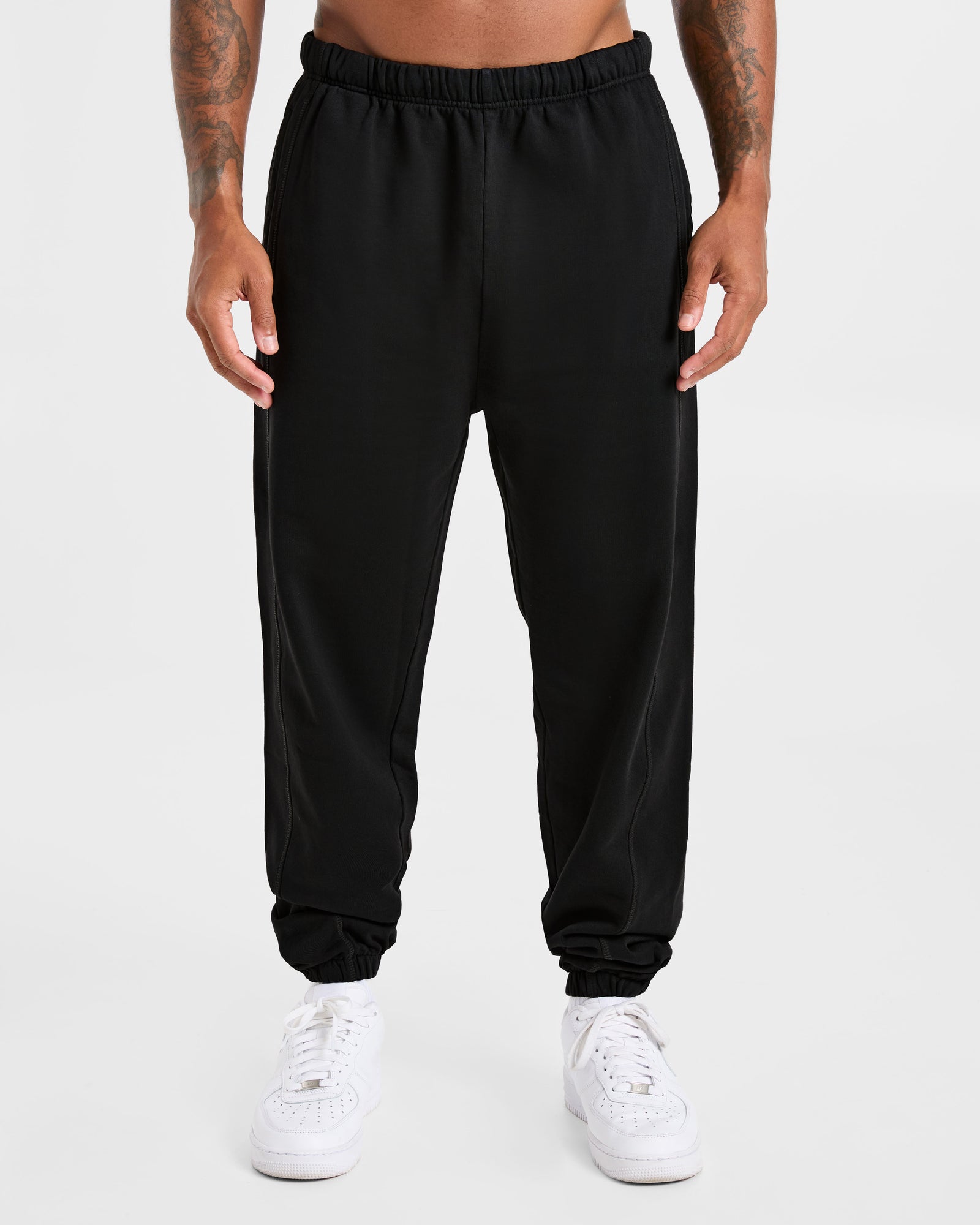 Lift Club Distressed Joggers - Black/Charcoal