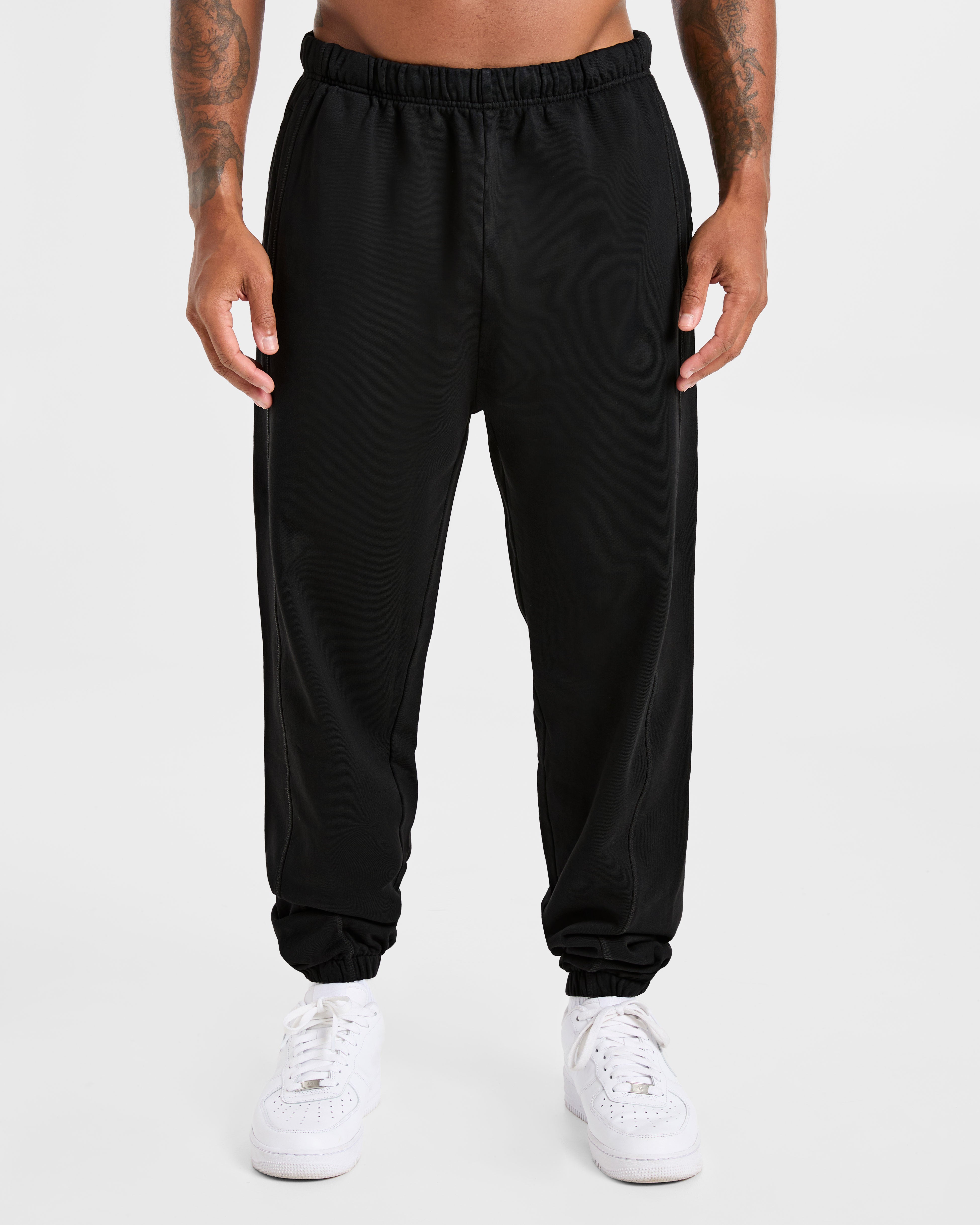 Lift Club Distressed Joggers - Black/Charcoal