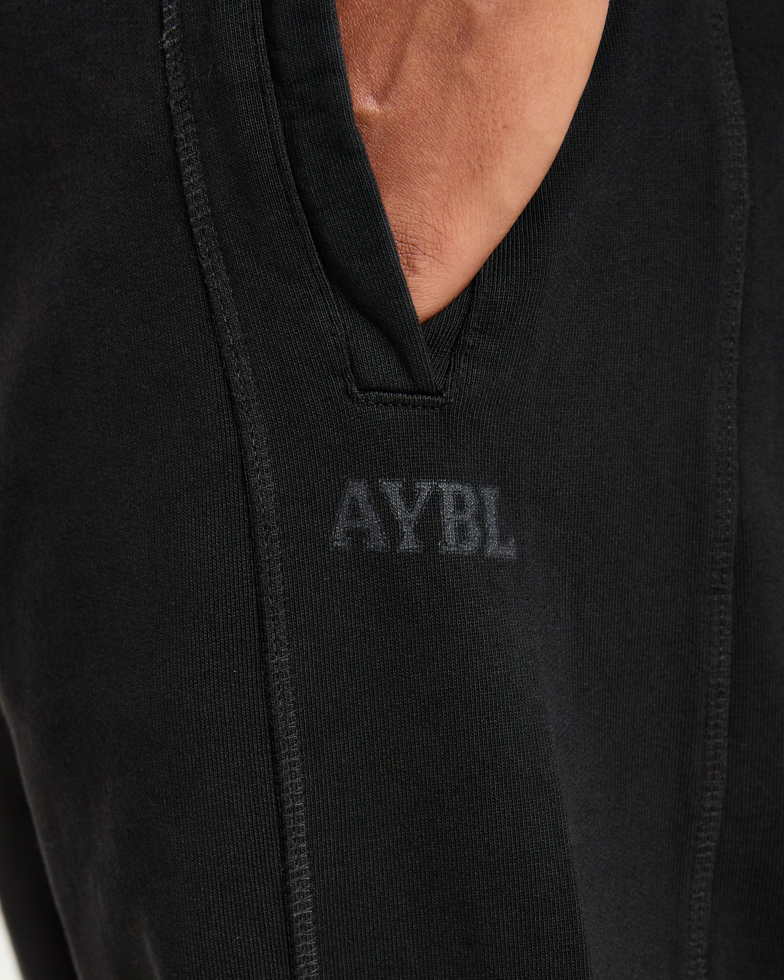 Lift Club Distressed Joggers - Black/Charcoal